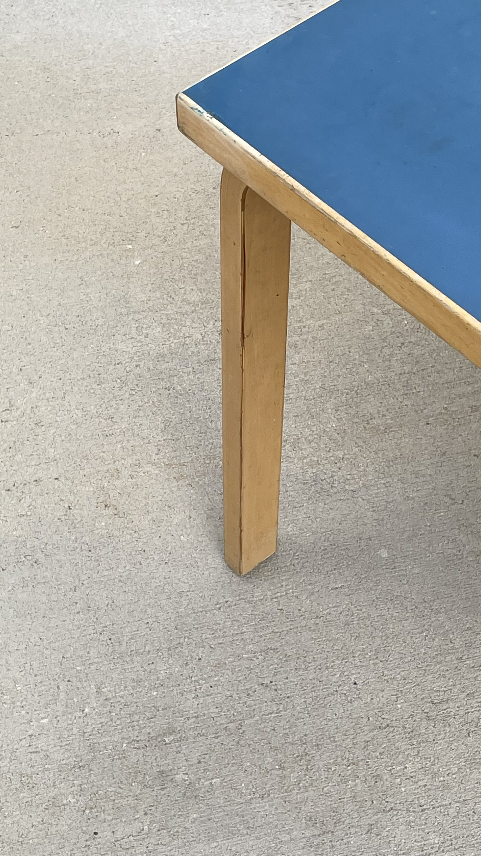 SWEETERFAT ALVAR AALTO VINTAGE DINING SET IN BLUE 1970S RARE