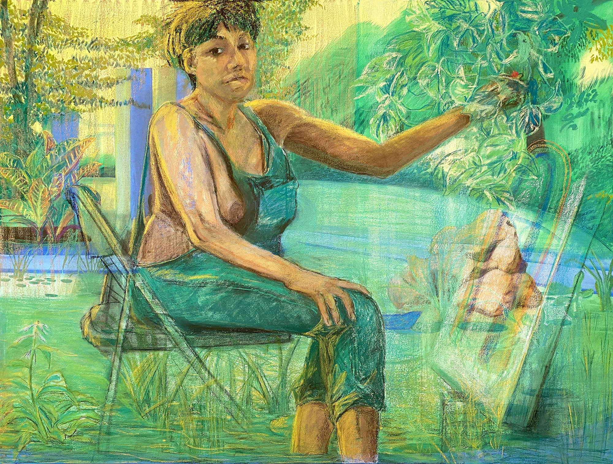 I Wish Staying In This Stream of Time Was Easy - Mixed media on canvas, 2020-2021