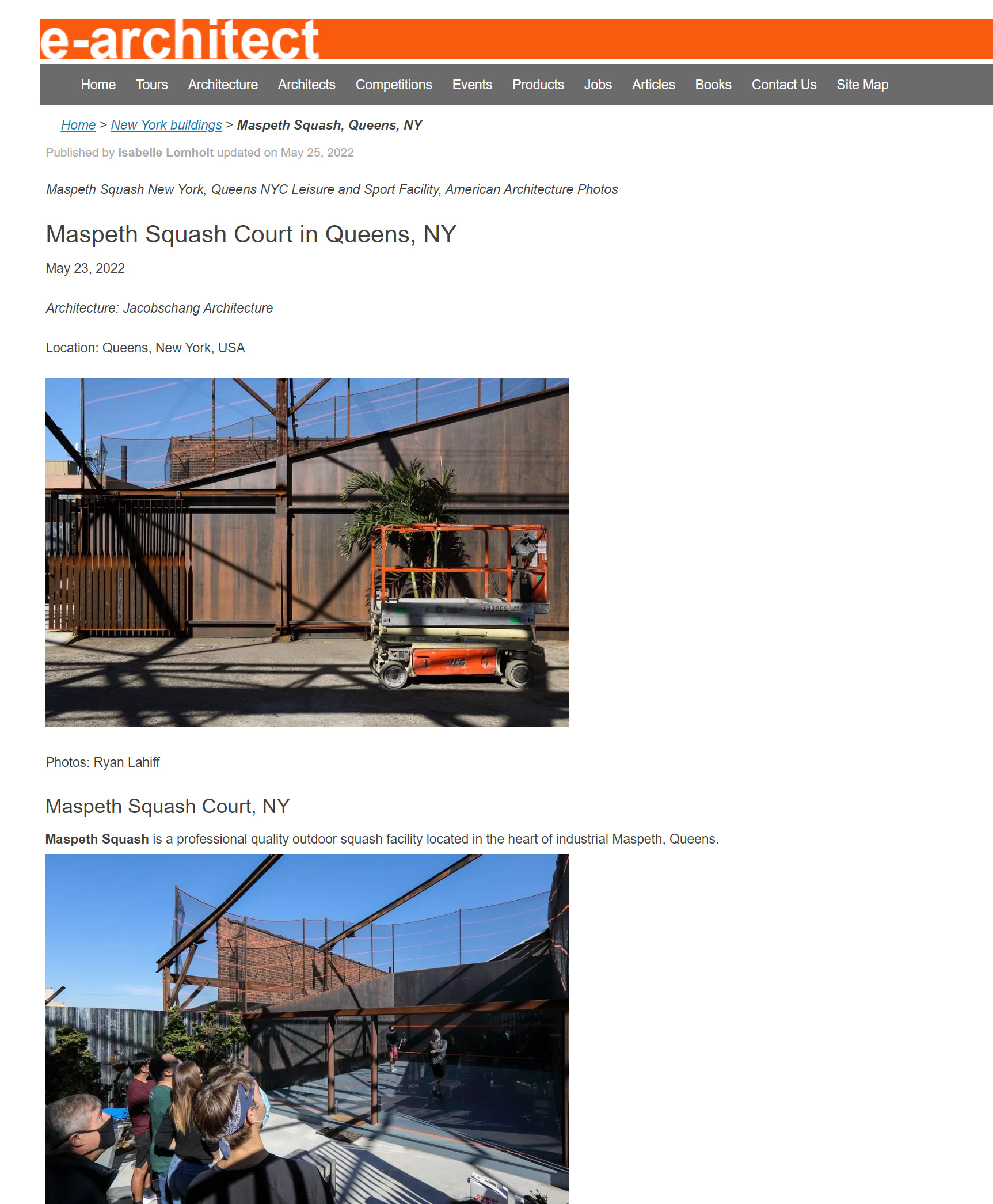 E-ARCHITECTMAY 23, 2022MASPETH SQUASH