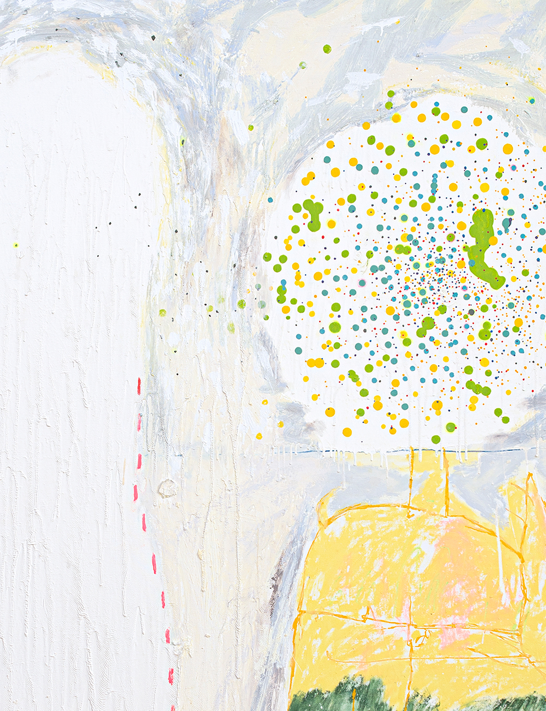Beyond anatomy 2021Enamel, oil stick and oil on canvas215 x 154 cm2/2