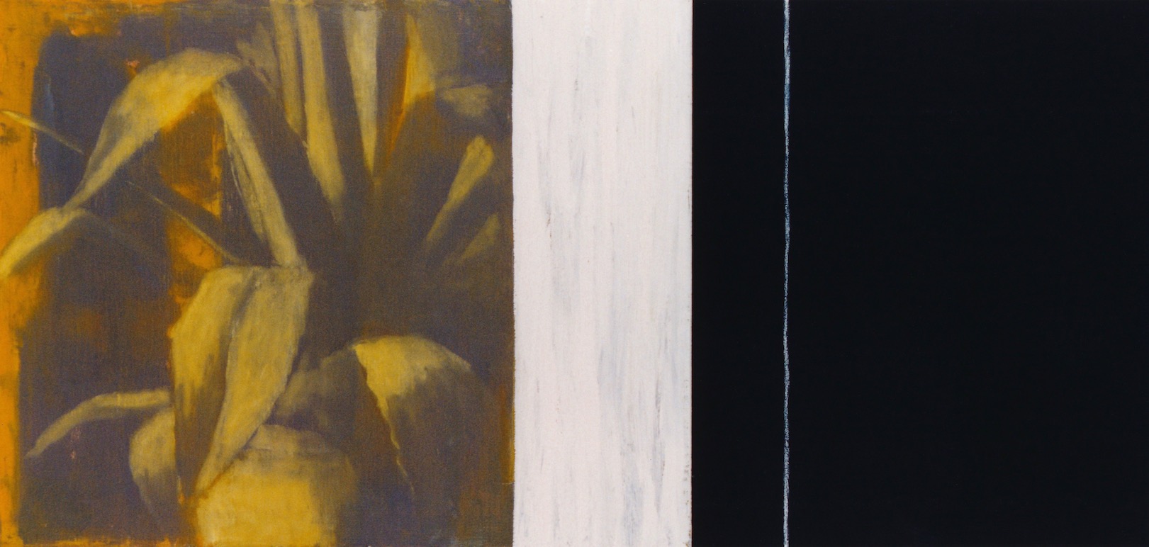 Untitled 1994, acrylic and oil on canvas, 60 x 125 cm