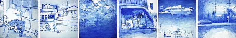 Study for Love Letter 2013-17  oil/canvas  36x216”