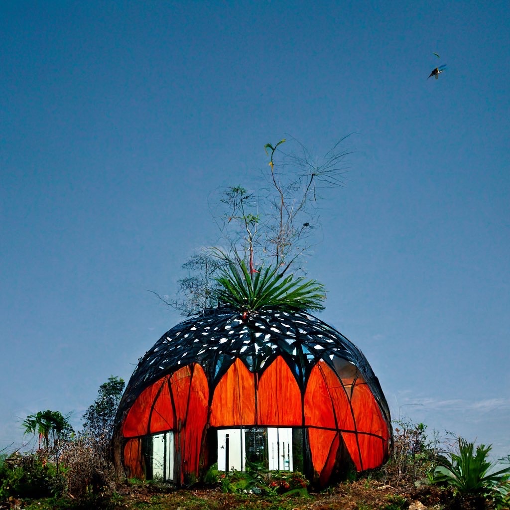“Atala Butterfly Dome House in a coontie forest by the beach” Alexandra Martinez