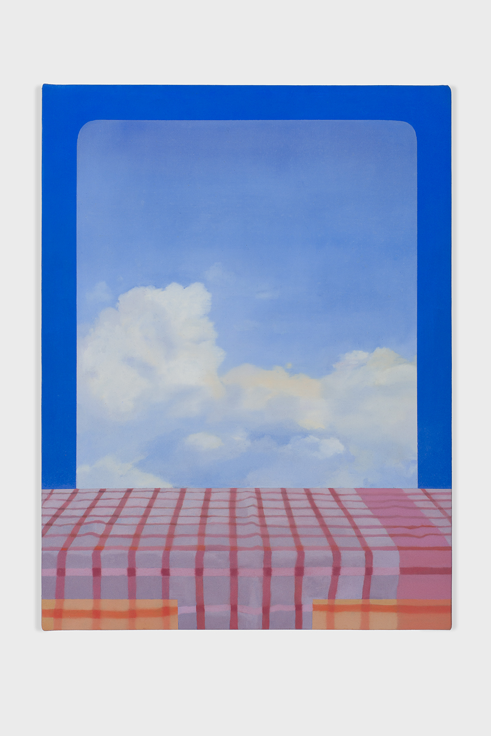 Napkin (watching clouds), 2021, oil and wax on linen, 12 x 16 in.