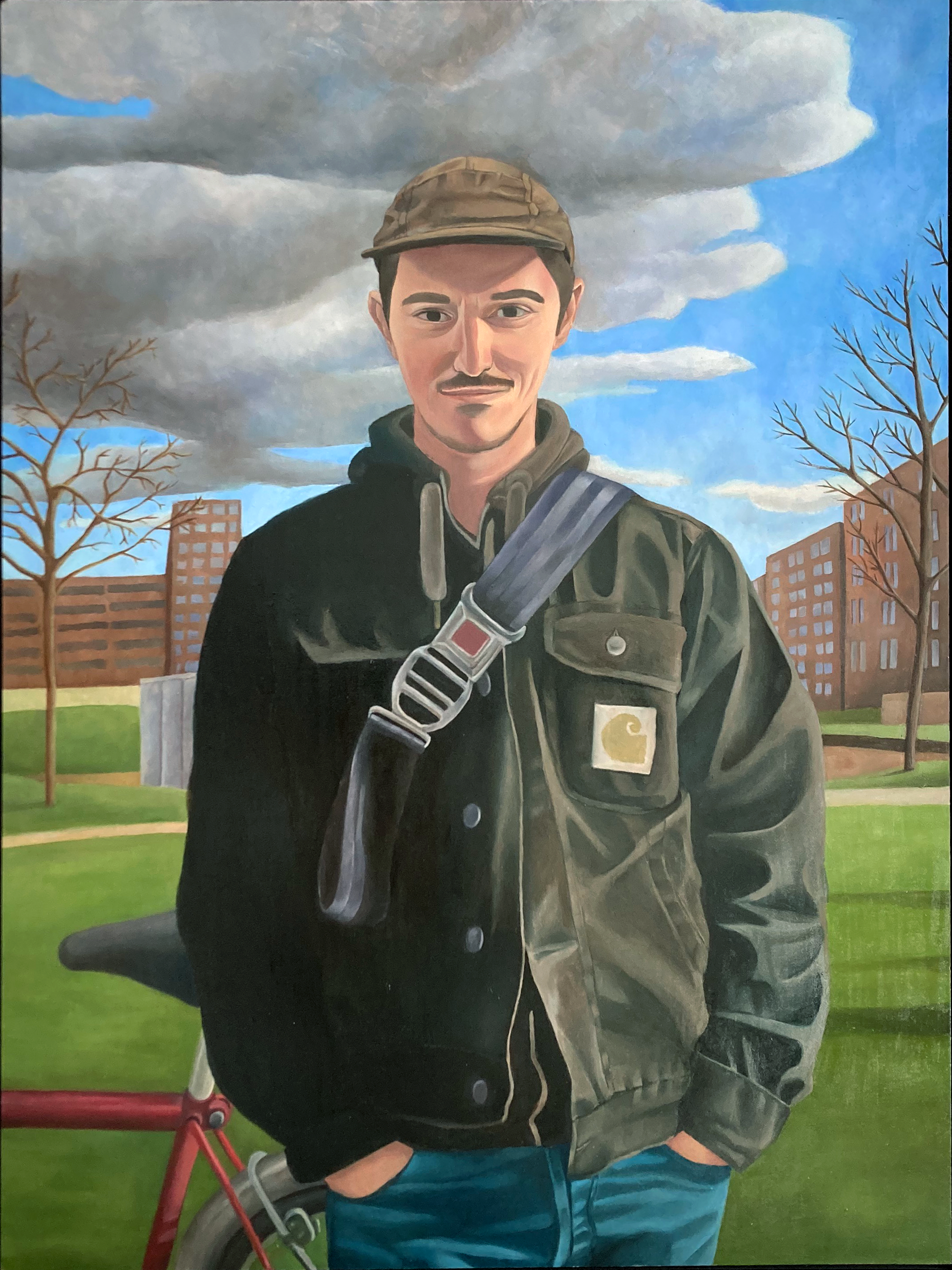 Hafencity, oil on cardboard, 2021, 60x80cm