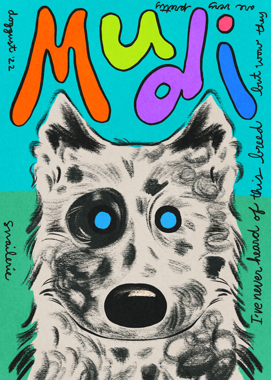 Mudi Dog Illustration and Cover Art