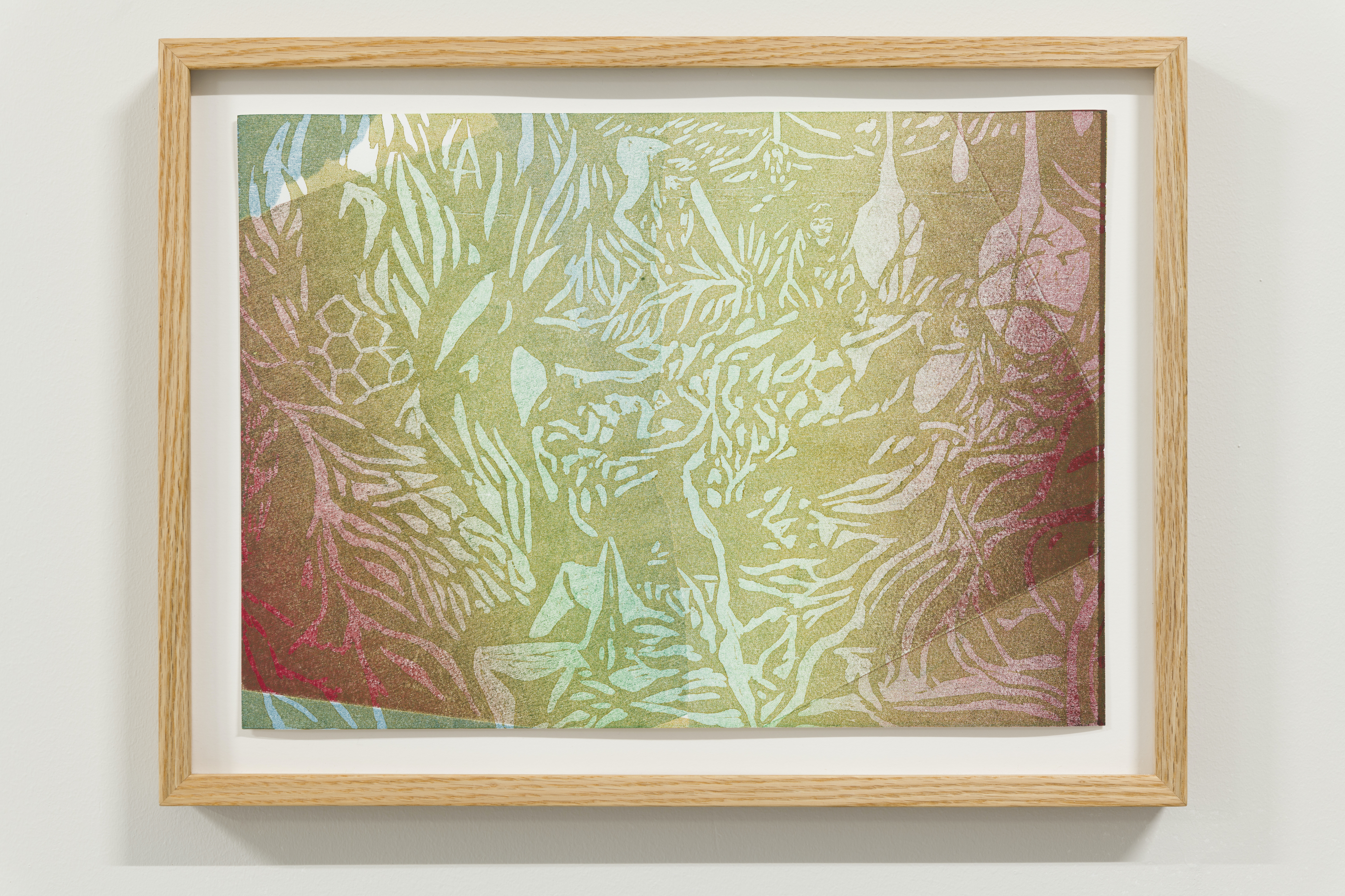 'Four days will quickly steep themselves in night', 2022. Woodcut on paper, oak frame, 42x30cm (print size)