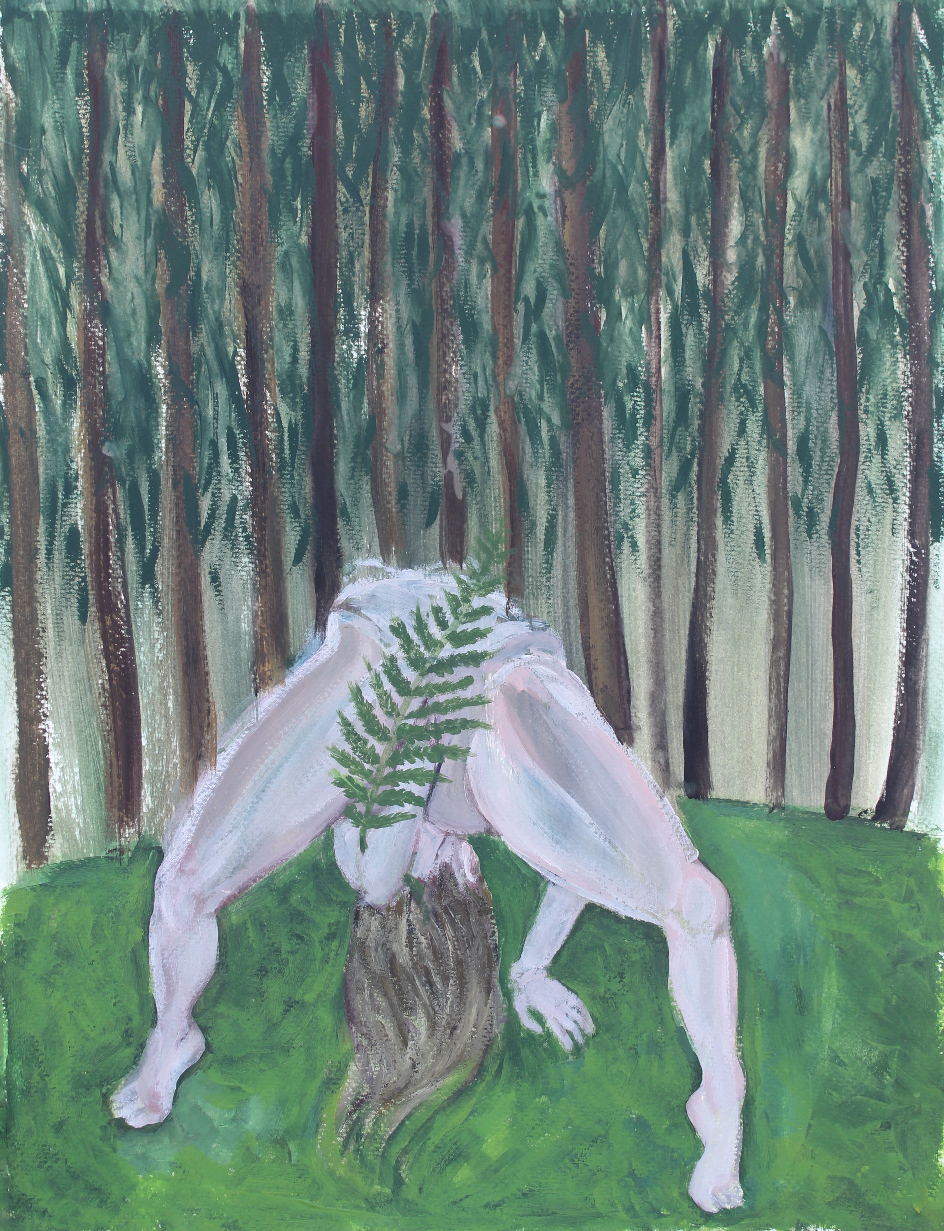 Fern, Acrylic on paper, A3, 2020