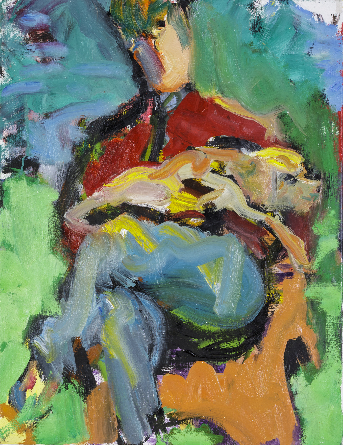 ‘Jorren With Bakki’ 50x65cm Oil on linen