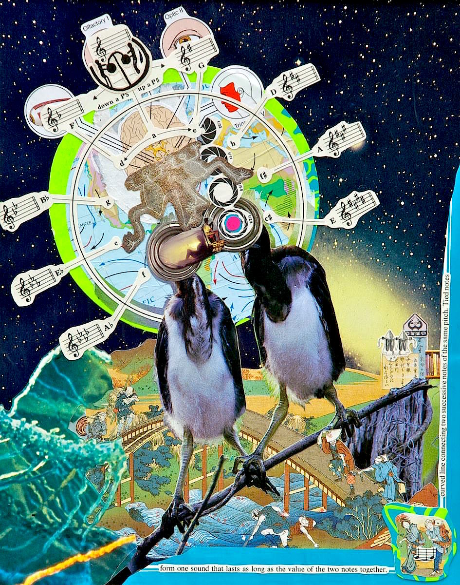 Tied Notes, collage, 9" x 11", 2018