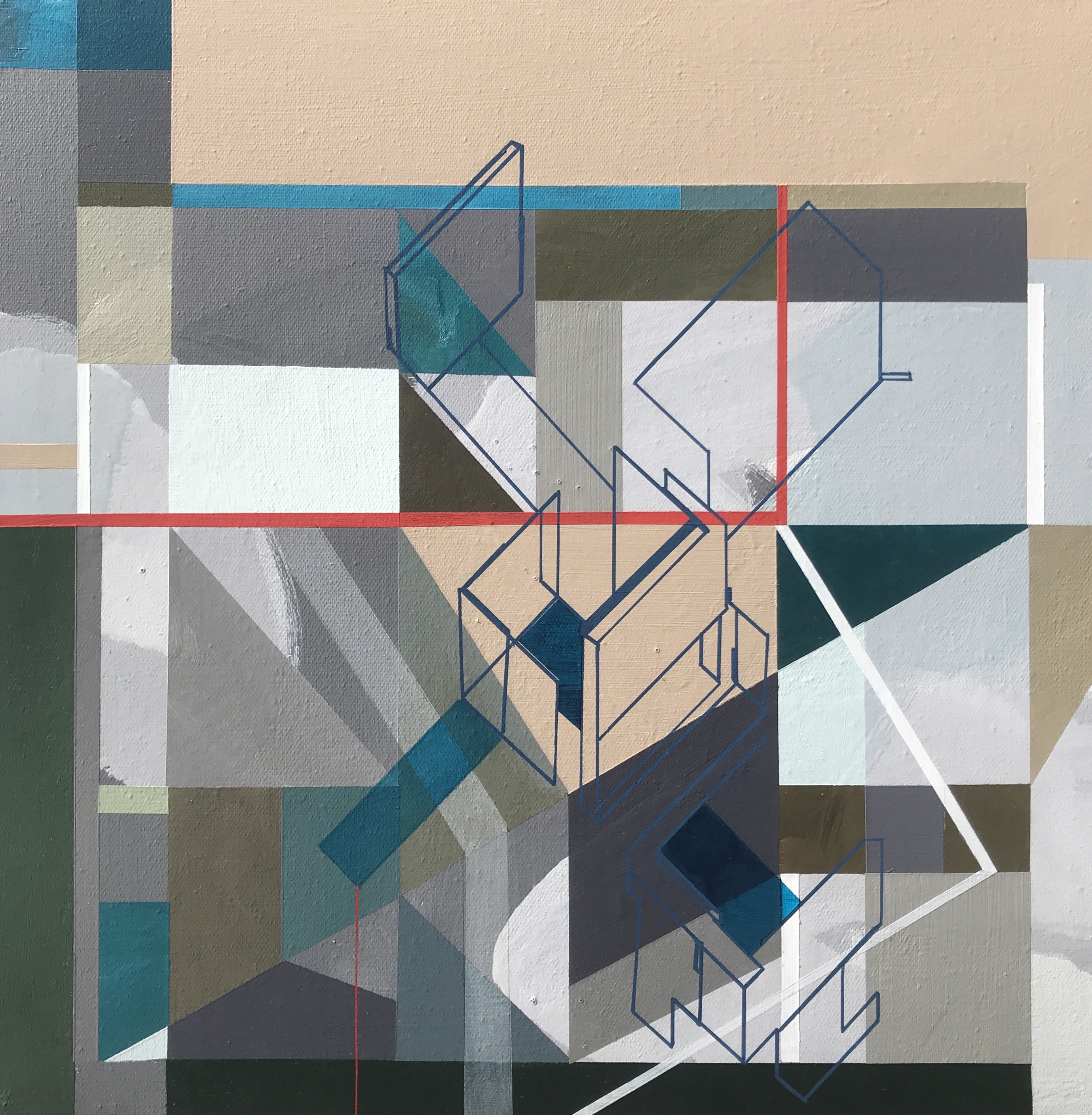 "Égoïste" 2020 Mixed Media on Canvas 50x50 cm