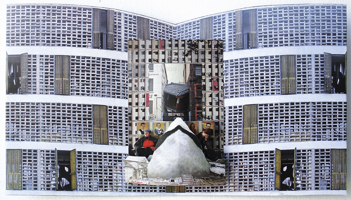 A l’Est du Levant, 2011. 27 x 50 x 5 cm. Collage en 3D sur aluminium.