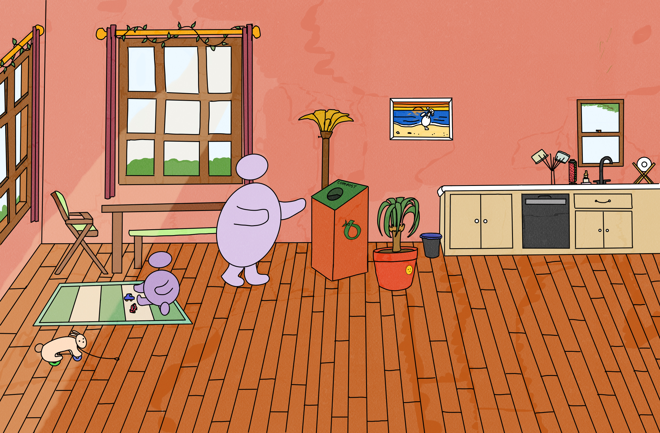 Sustainable LivingDigital Illustration, 2023, 2226x1488 px