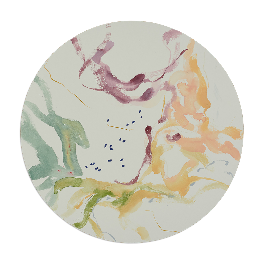 Lyra, 2022 Watercolor, gouache, crayon, and color pencil on paper, 12 × 12 inches