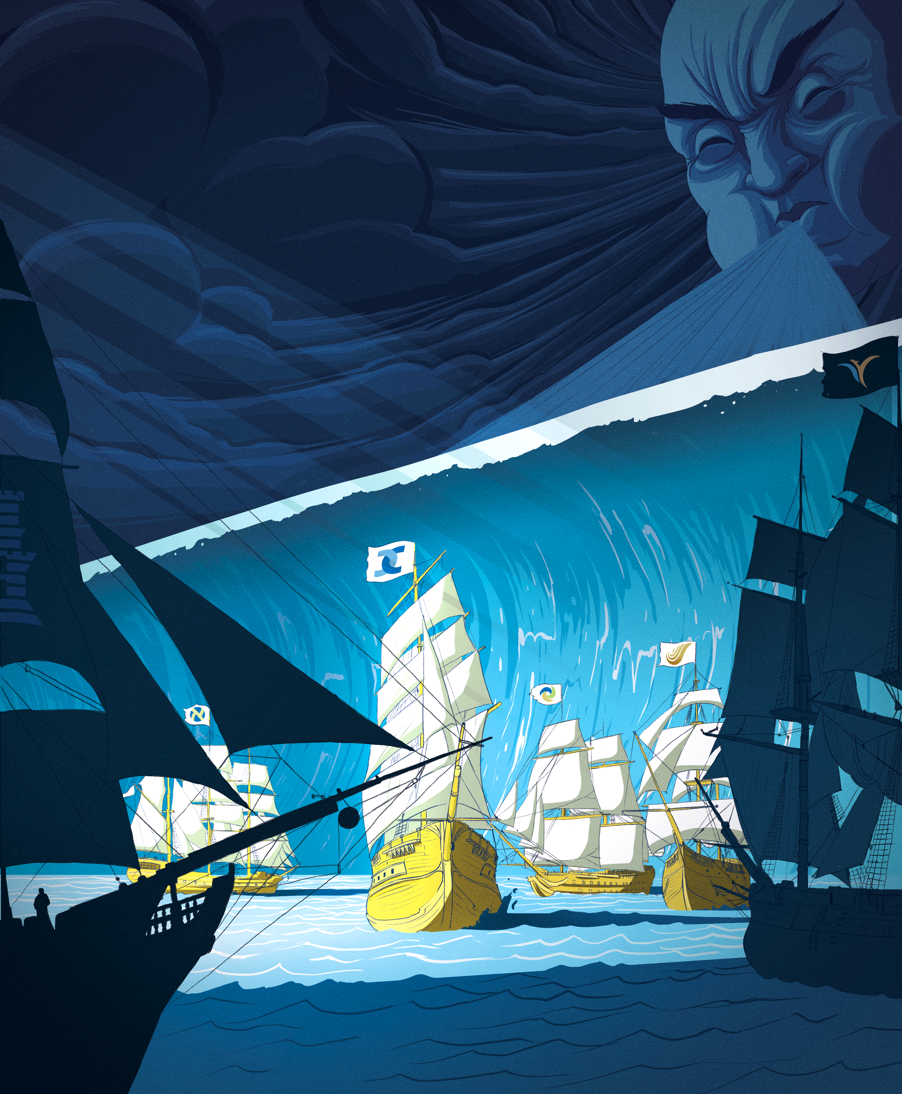 Cover illustration for an article analysing the insurance companies' recent struggles and what their future holds. Calcalist. May 23th, 2016.