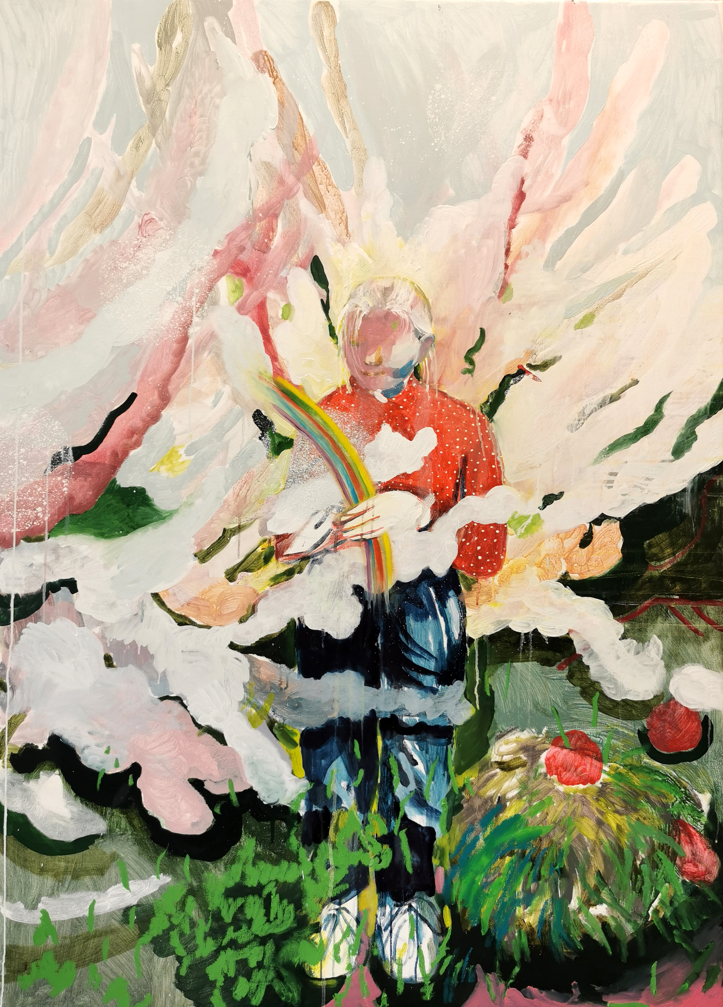 Garden, acrylic and oil on canvas, 140/100 cm