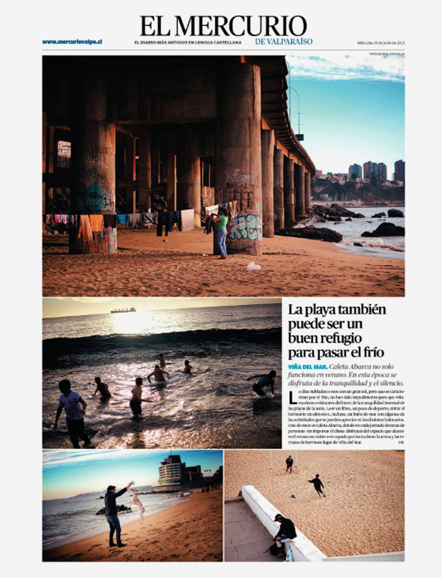 P&aacute;gina gr&aacute;fica Mercurio Valpo.