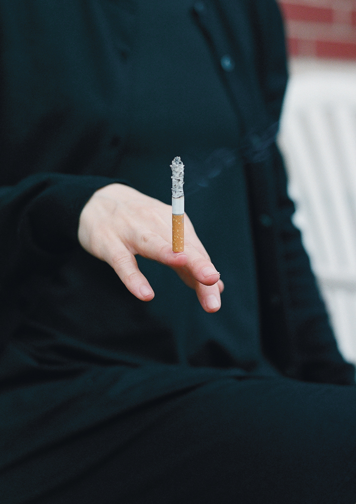 Untitled (Cigarette on Fingernail), 2019 [image 4/5]Giclée print on paper.5 photographs: 30 x 20 cm. each.