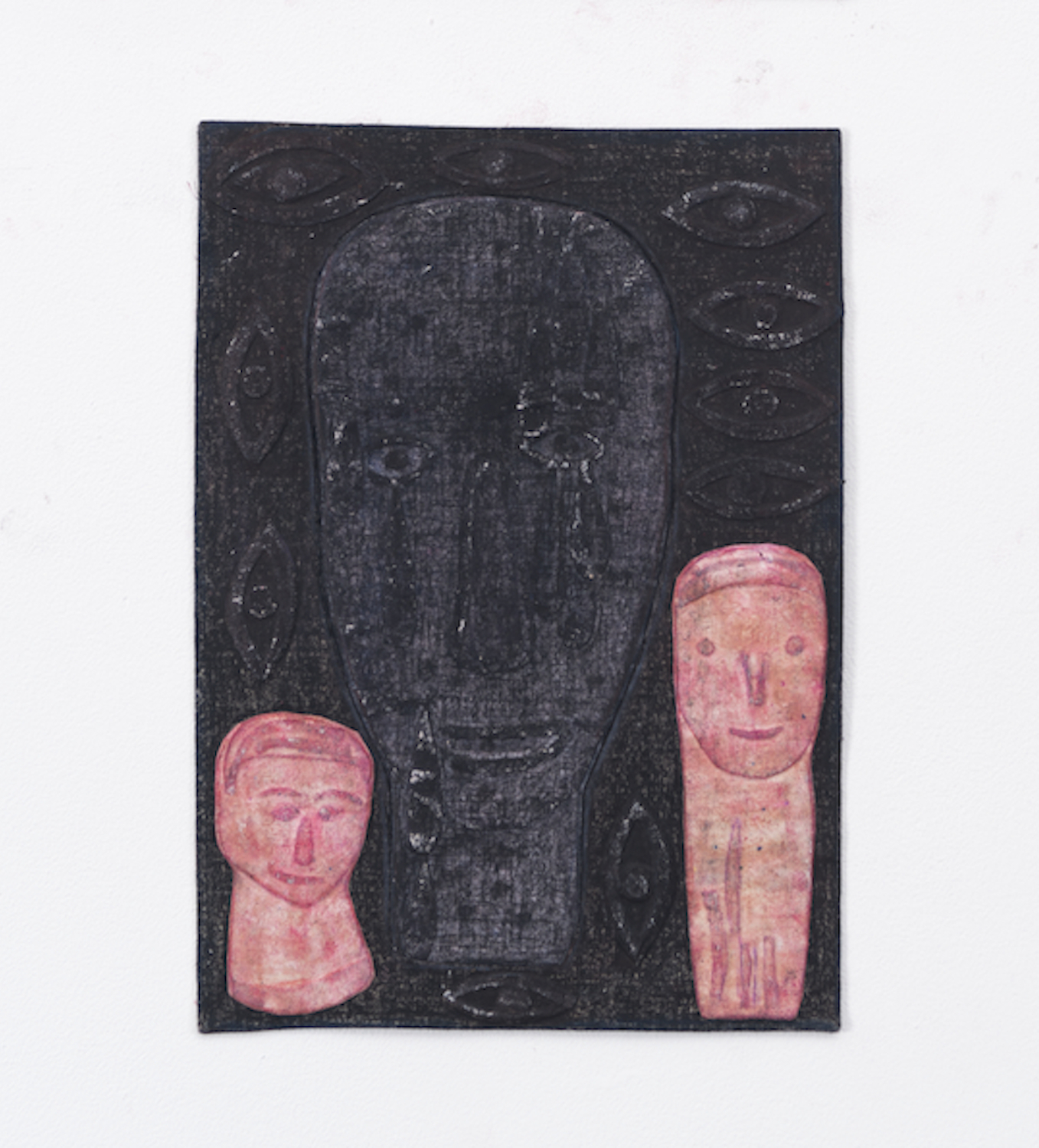  Ecce Homo, 2019 . Color pencil and oil pastel on cloth and canvas . 30 x 21 cm . Private Collection, Amsterdam, The Netherlands