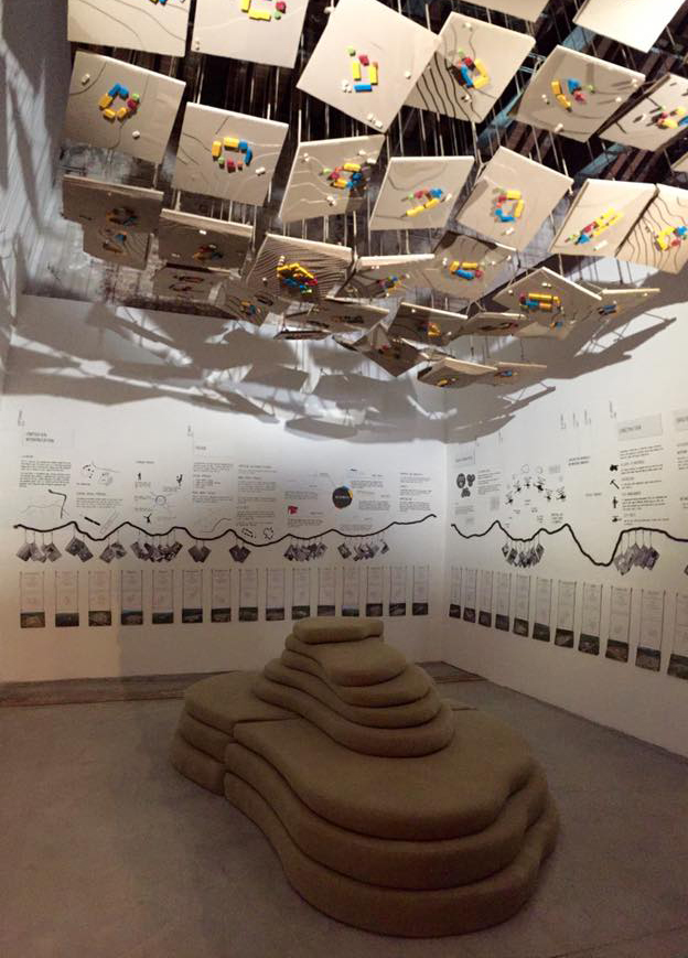 Exhibition displaying 50 suspended models and a narrative of each school