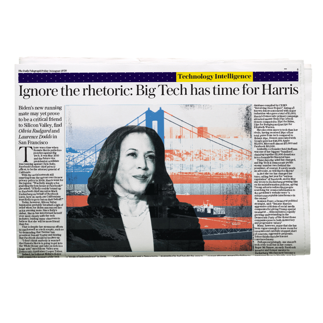 Big Tech and Harris friendship - 14 August 2020