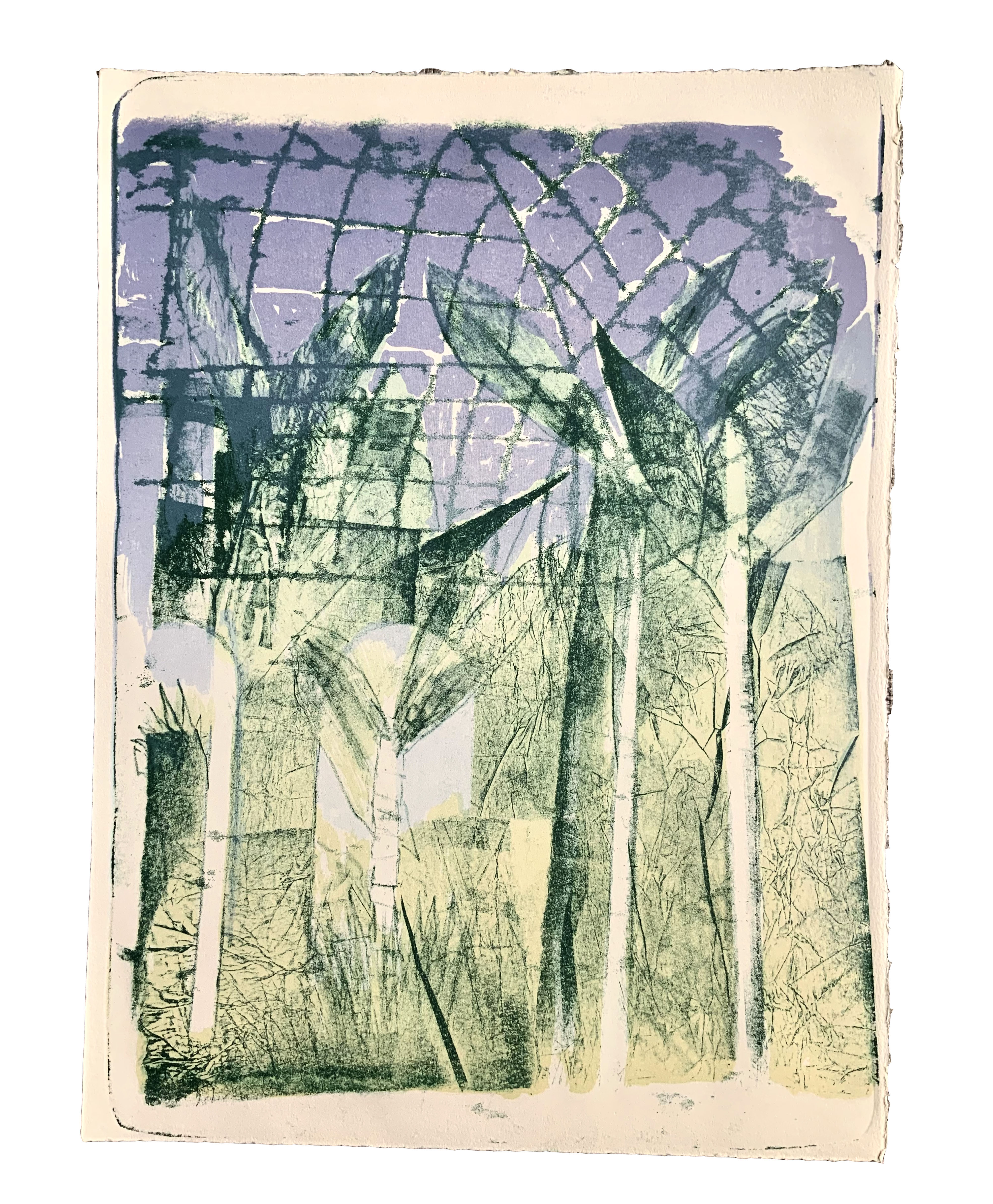 Reaching Heights | Lithograph with three layers | 2019 | 28x38 cm