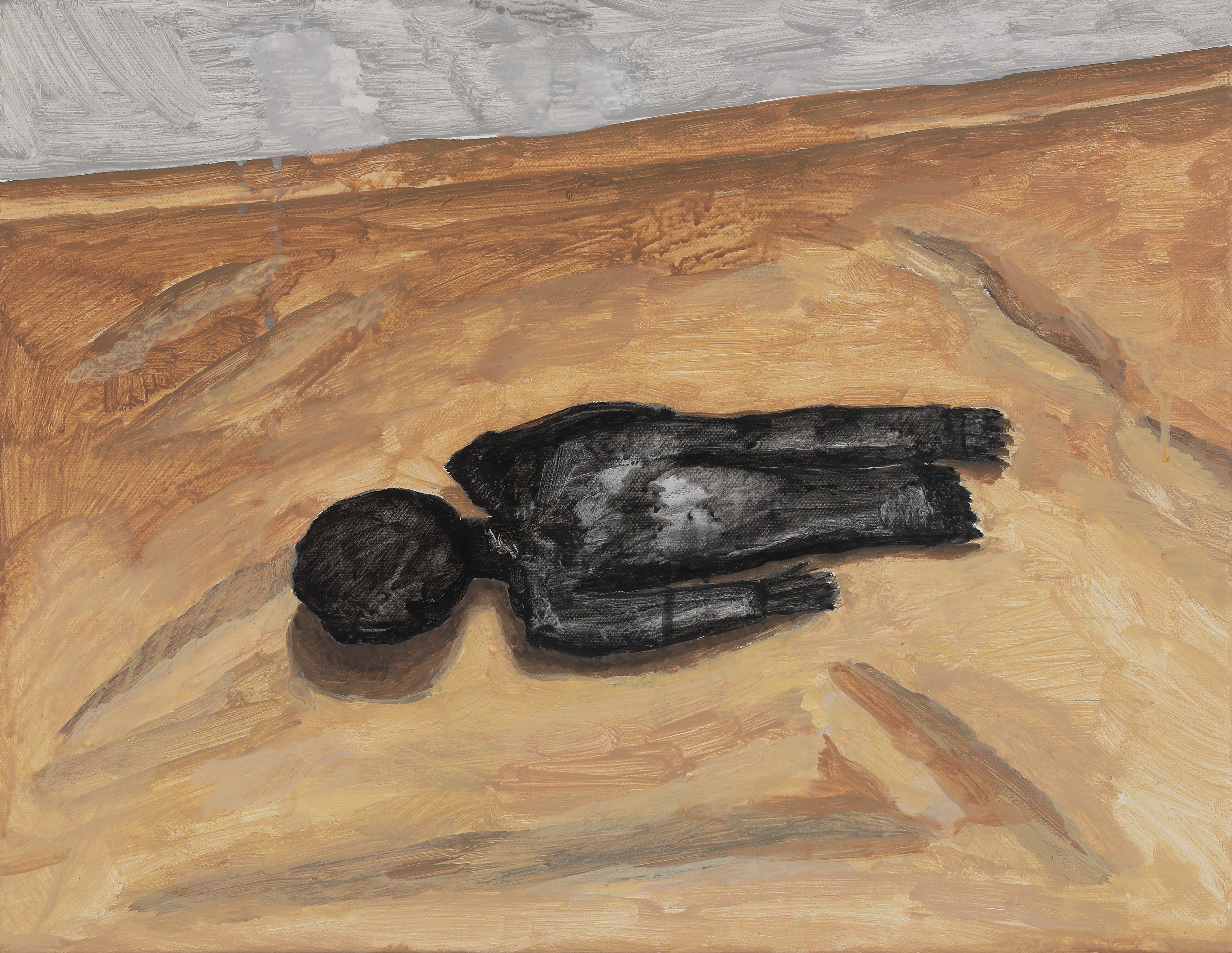 누운 인형 Lying down doll_acrylic on canvas_31.8x40.9cm_2021