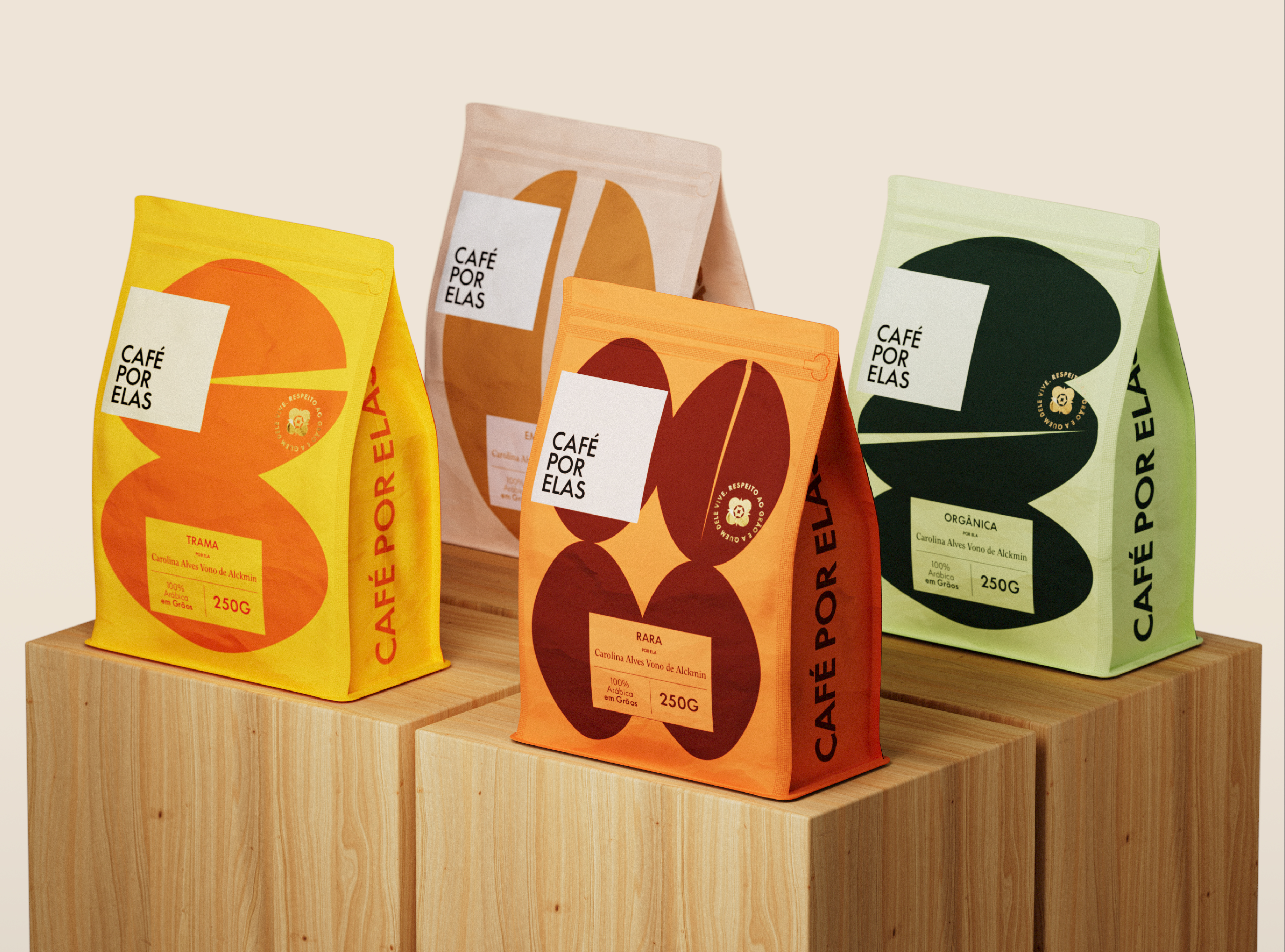CAF&Eacute; POR ELAS Rebranding, Packaging