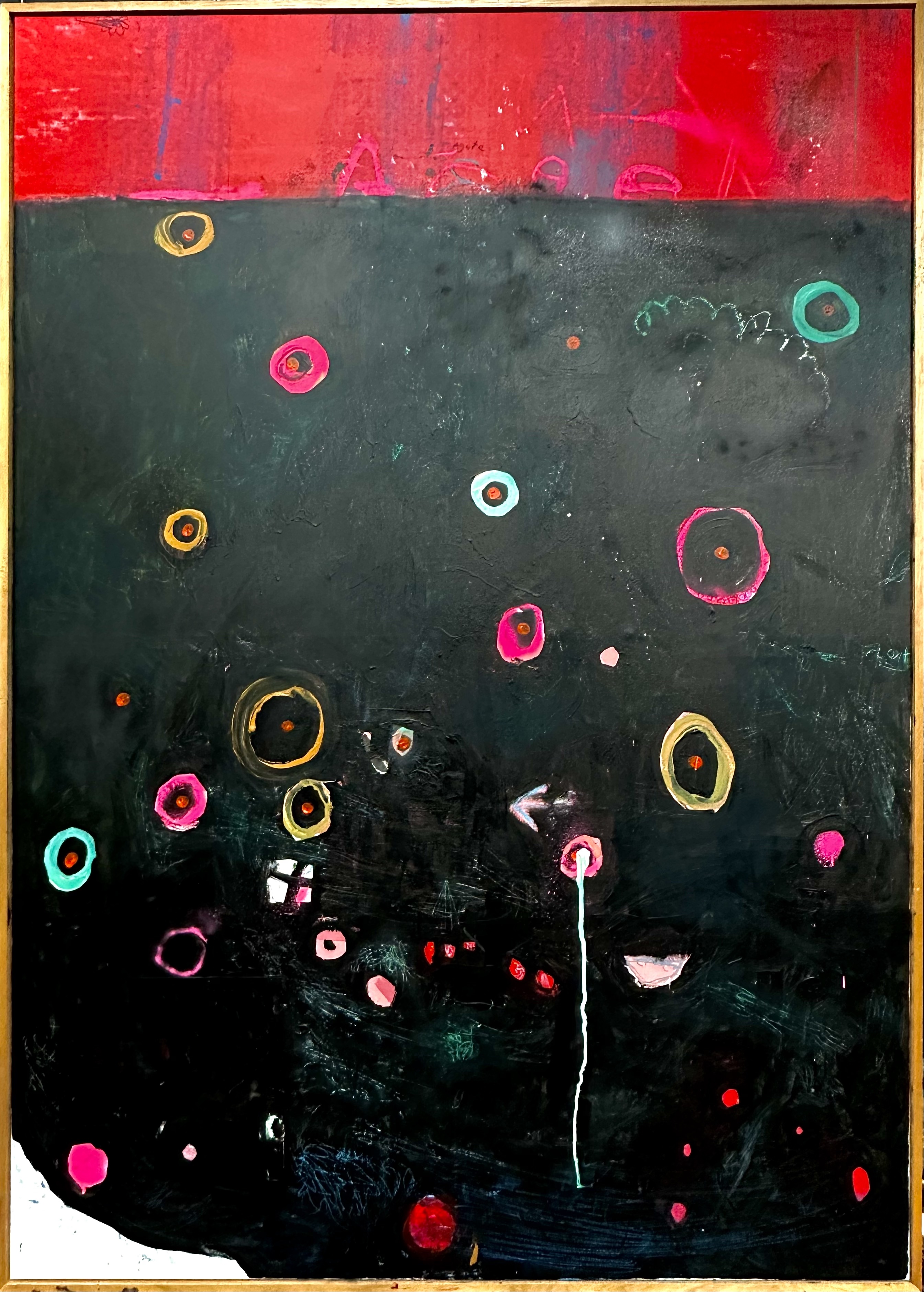 where she watchesMixed Media on Canvas 190cm x 137cm