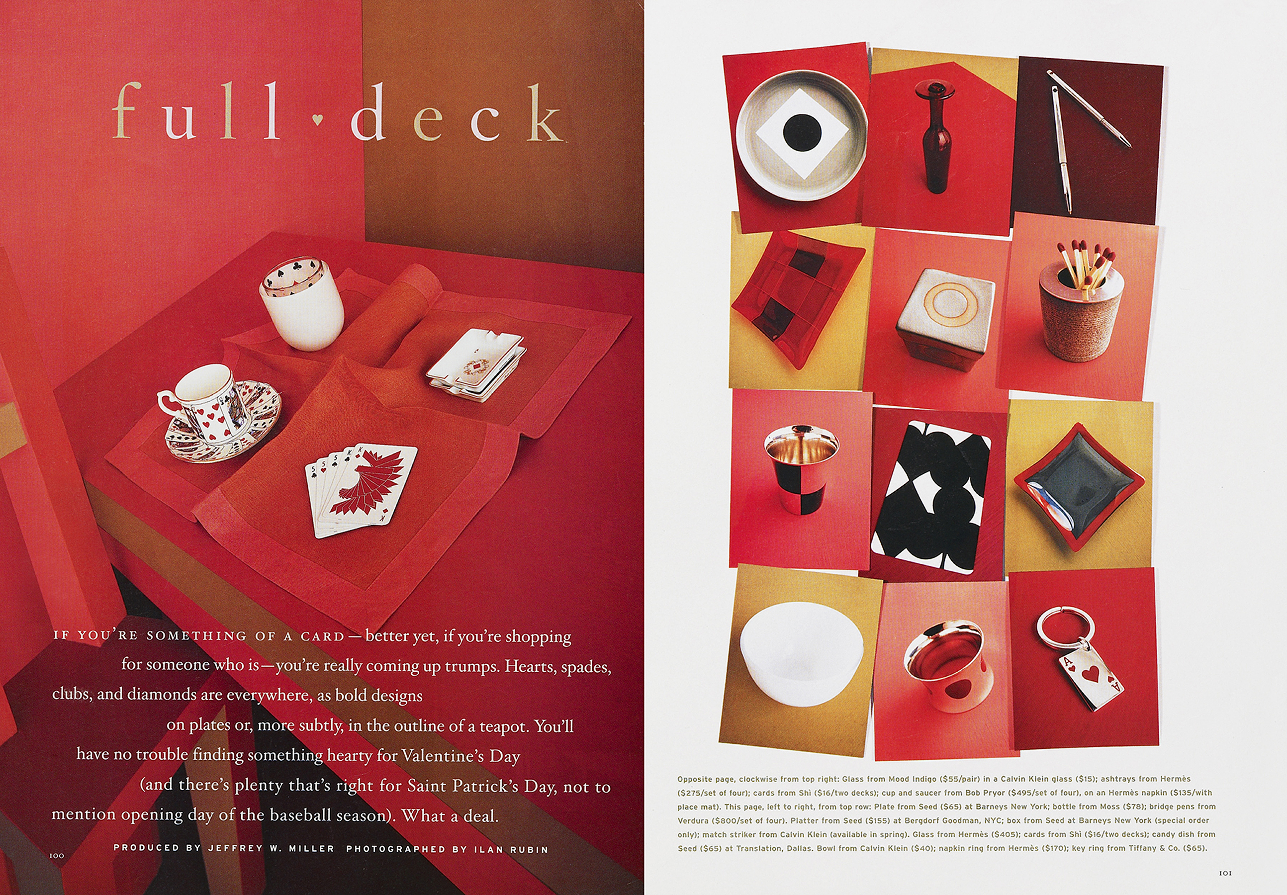 House and Garden, "Full Deck" with Jeffrey Miller, 1996Creative Director: Robert Priest; Design Director: Deborah Needleman; Set Design: Jeffrey Miller1/3