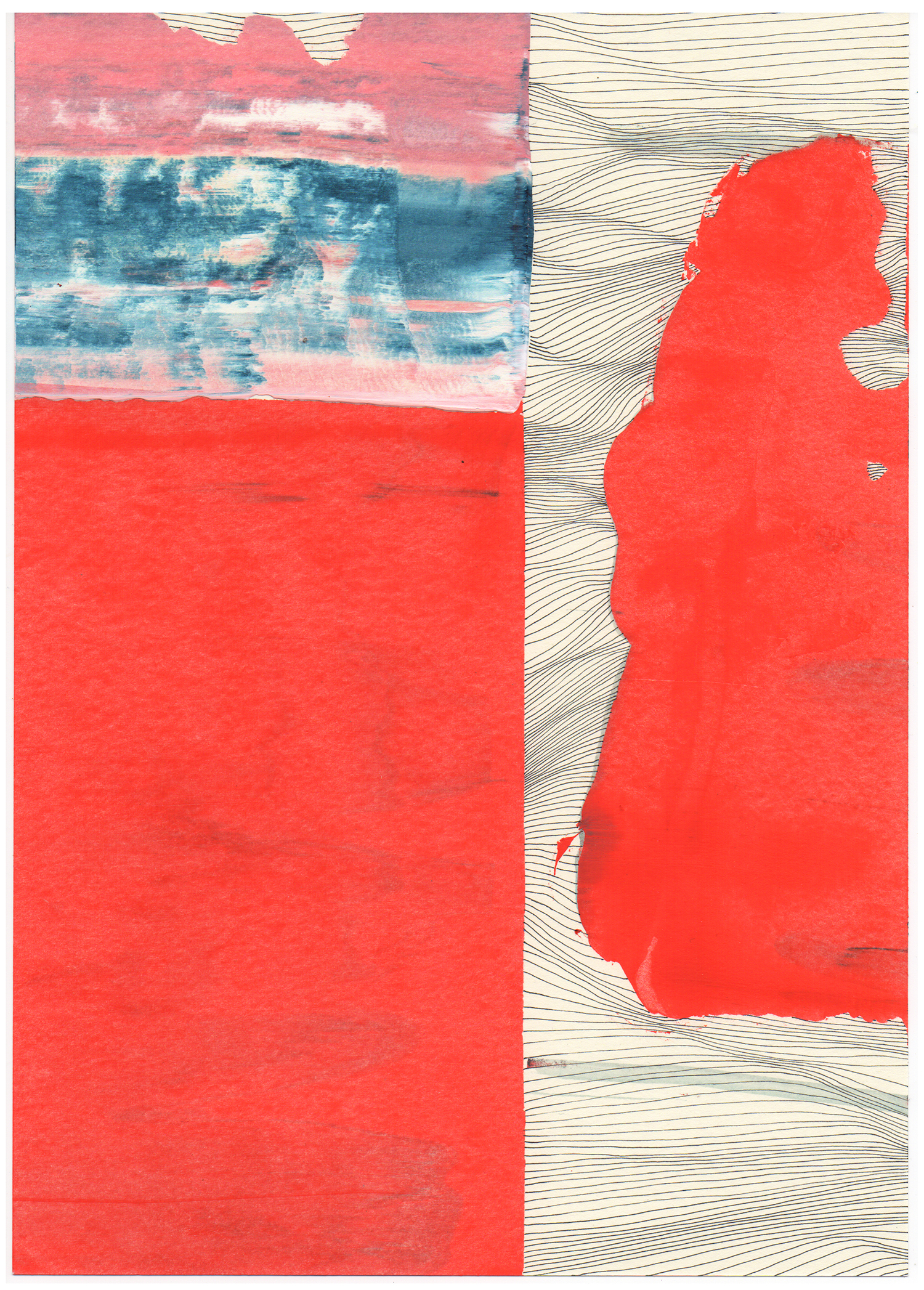 Untitled 488, 2018, Acrylic on paper, 29.7x21cm