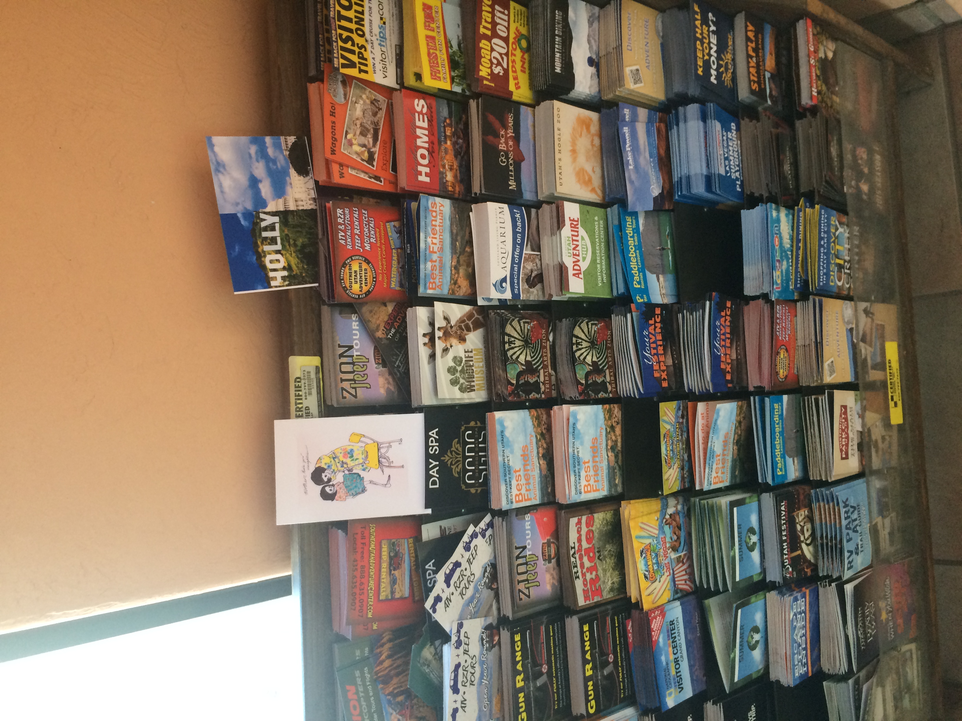 My Hollywood to DC card with Allegra Frazier's card in Zion National Park