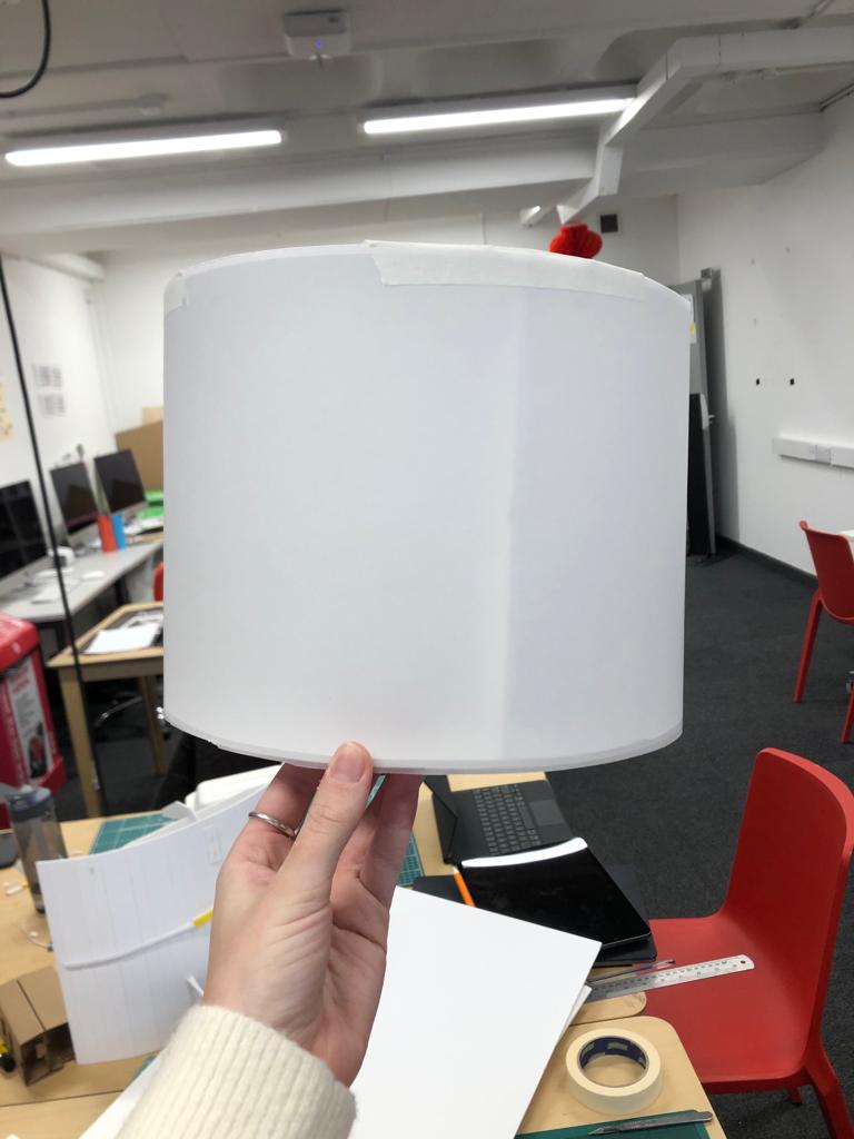 Using tracing paper to diffuse the LED light