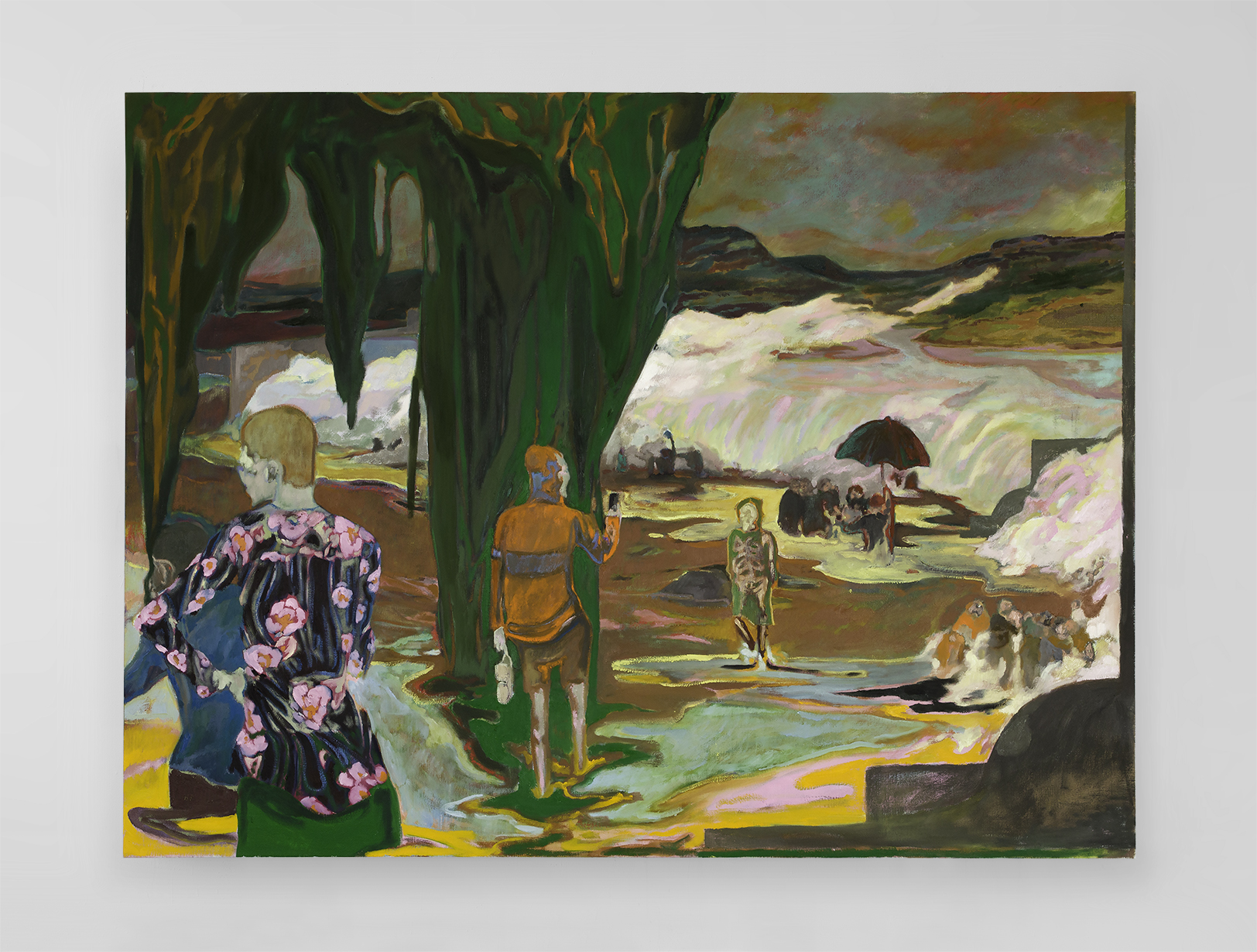 Death (Here Where the Land Subsides), 2023, oil on linen, 150 x 200 cm (59 x 78 3/4 in)