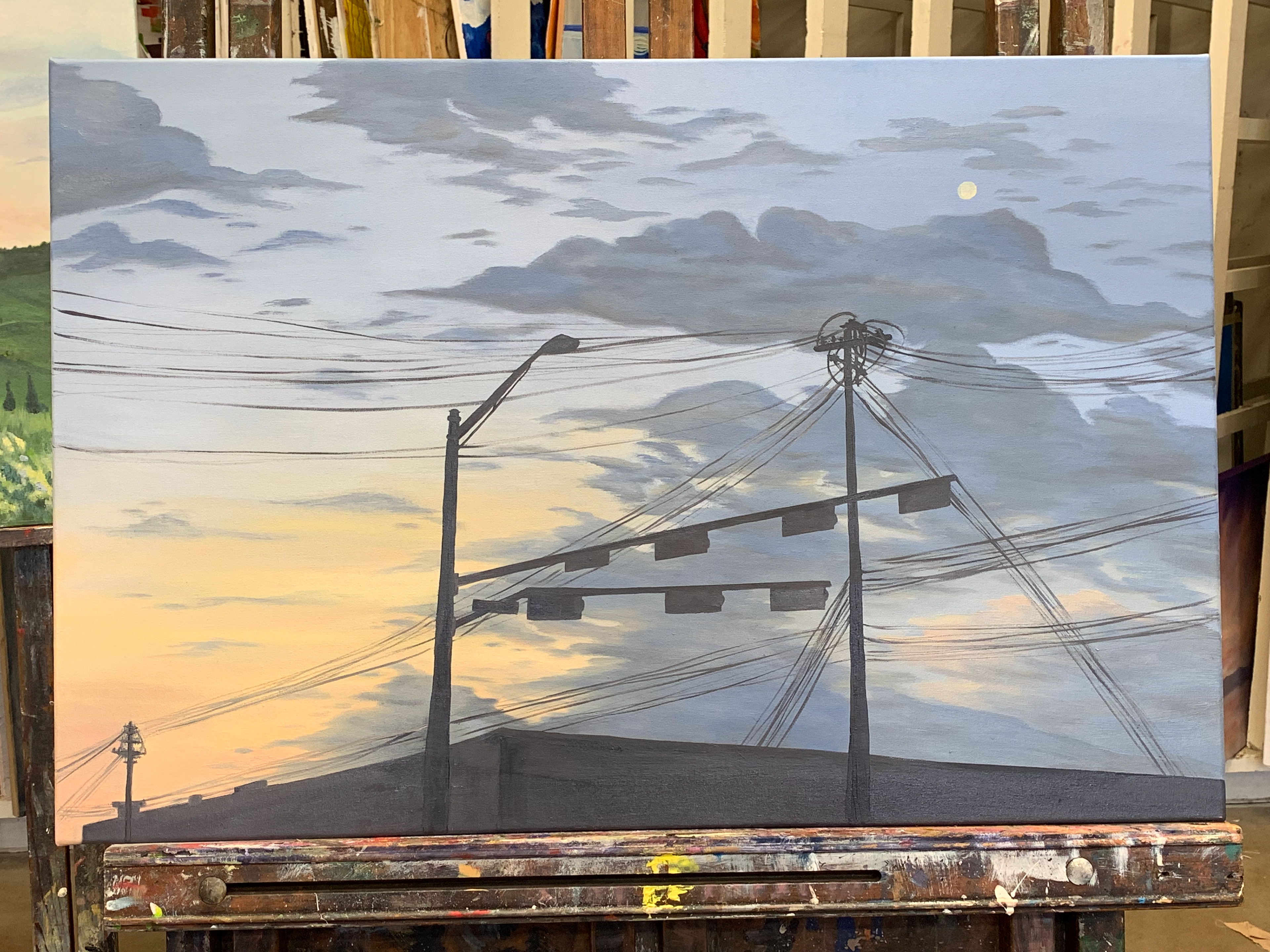 "at the intersection of", oil on canvas