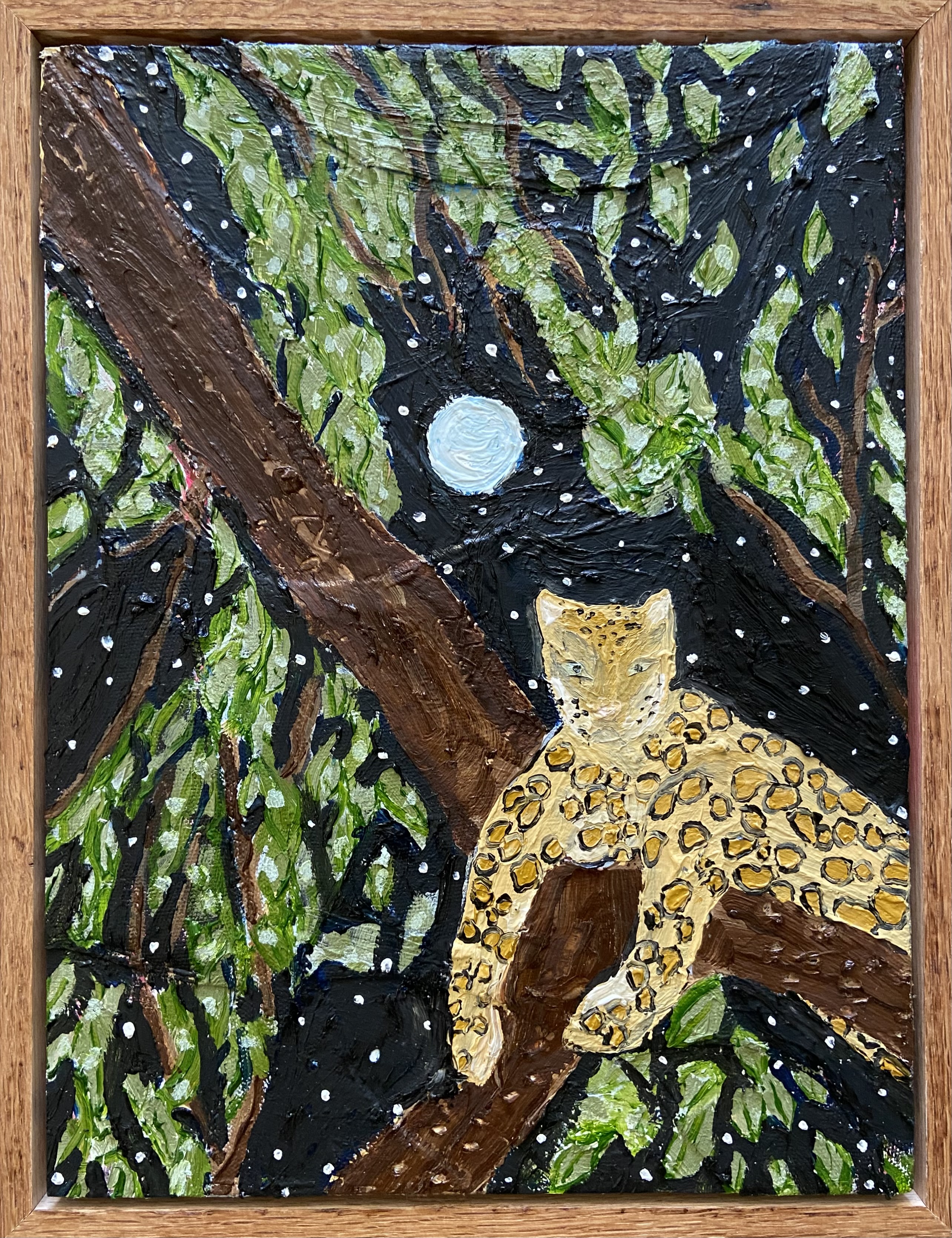 Sky/Staroil and canvas collage on panel13"x10"