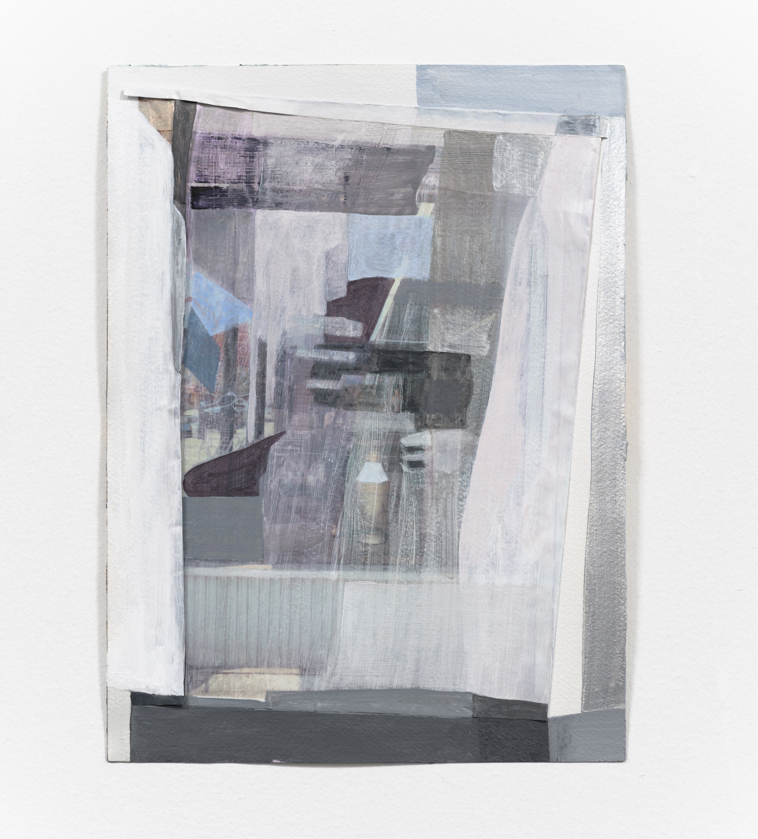 Luxury Furniture lll, 2023, 12 x 9 in, Acrylic and printed photograph on Arches paper