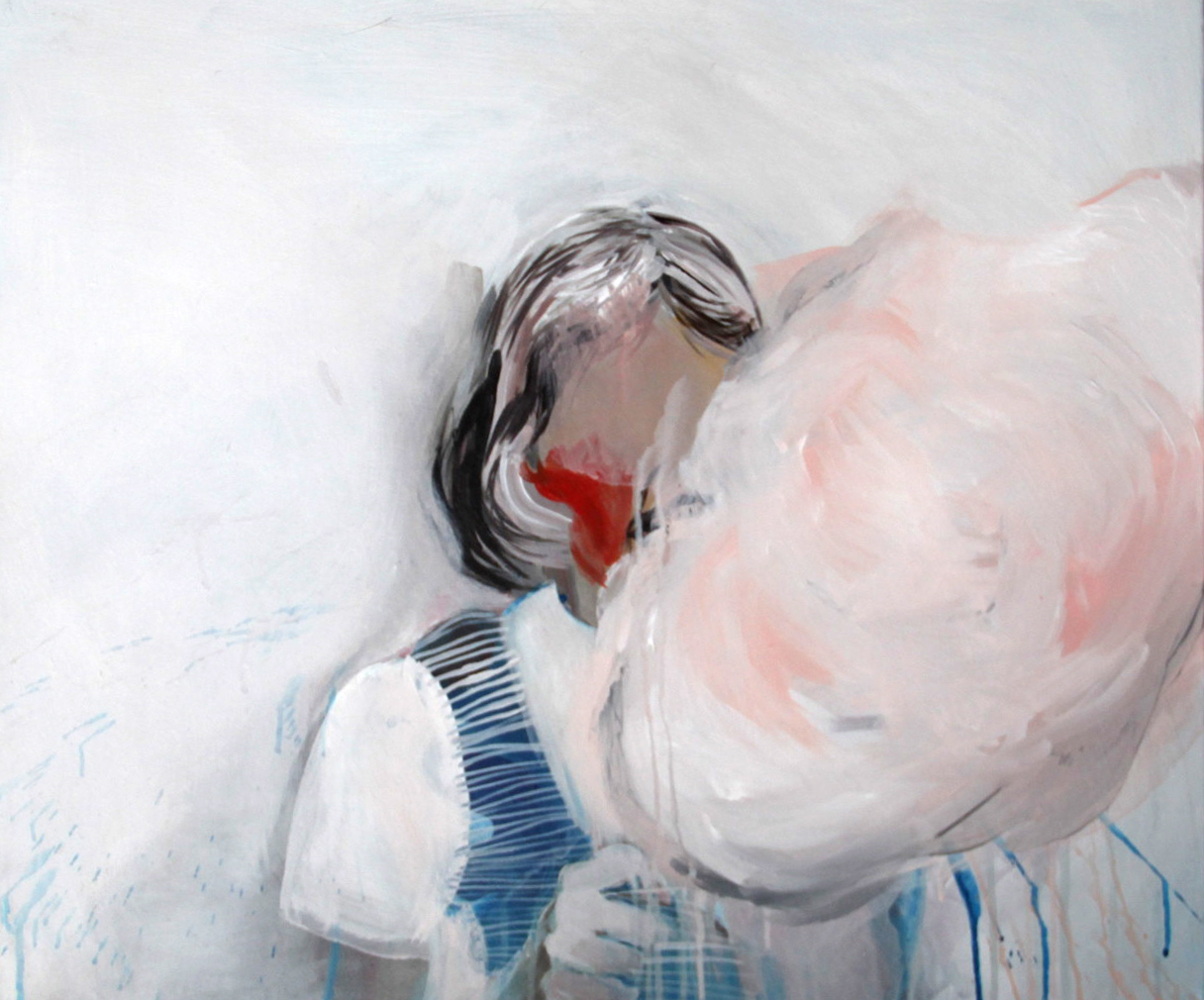 Bubble gum, acrylic and oil on canvas, 50/60 cm