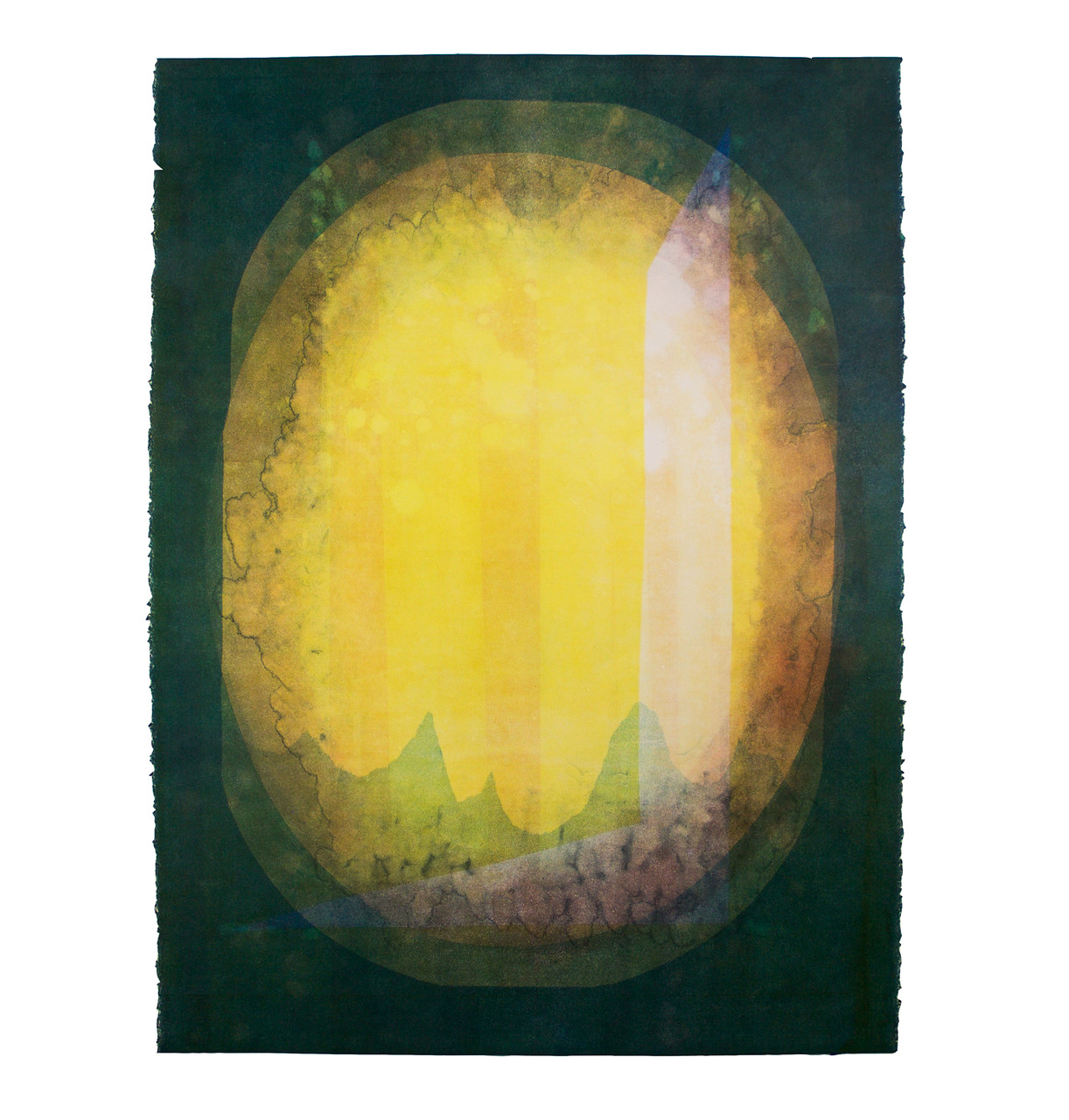 Monica Dominguez, Meridian (Spring 2018), Monotype on paper, 18" x 24"; Senior Studio & Thesis: from the student's thesis exhibition