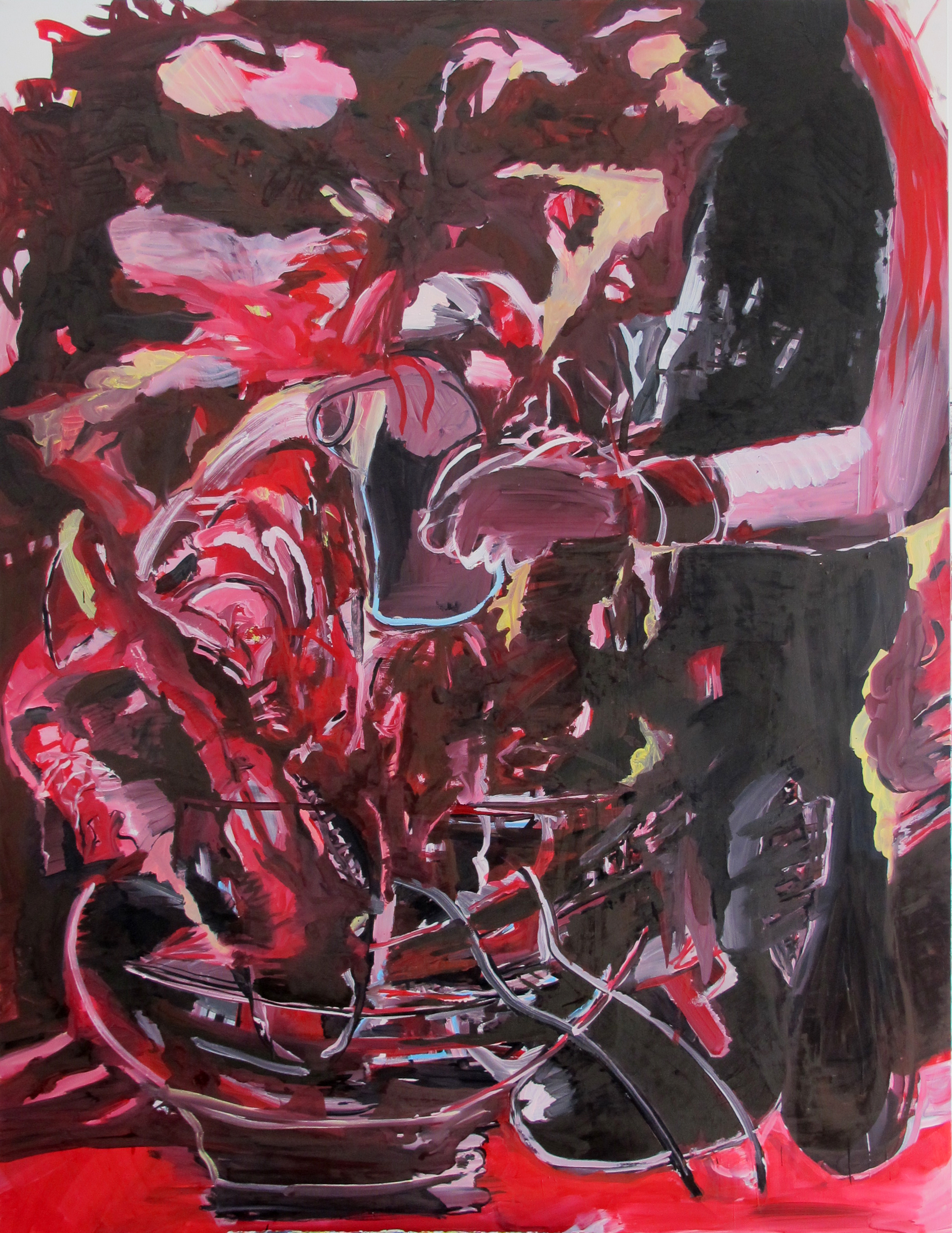 "Black Spring", 2016. Oil on canvas, 160 x 120 cm