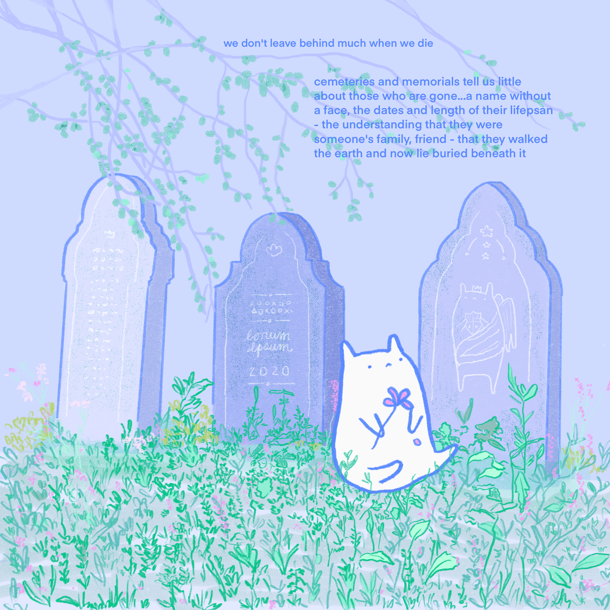 on human libraries and the cemetaries of the future...