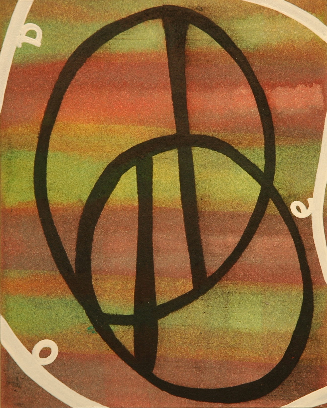 Untitled 2011, mixed media on paper/aluminium, 20 x 16 cm