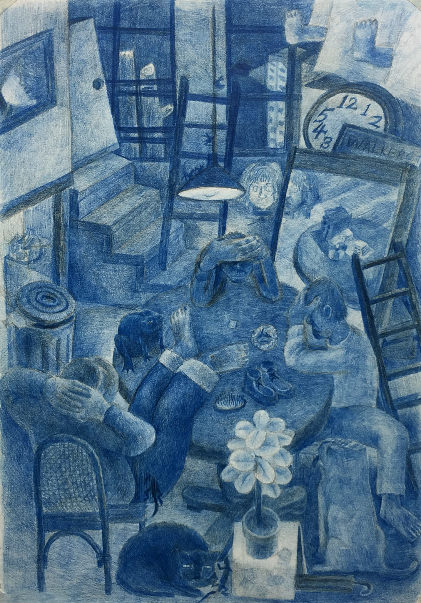 기억들 memories,color pencil on paper,a4,2017