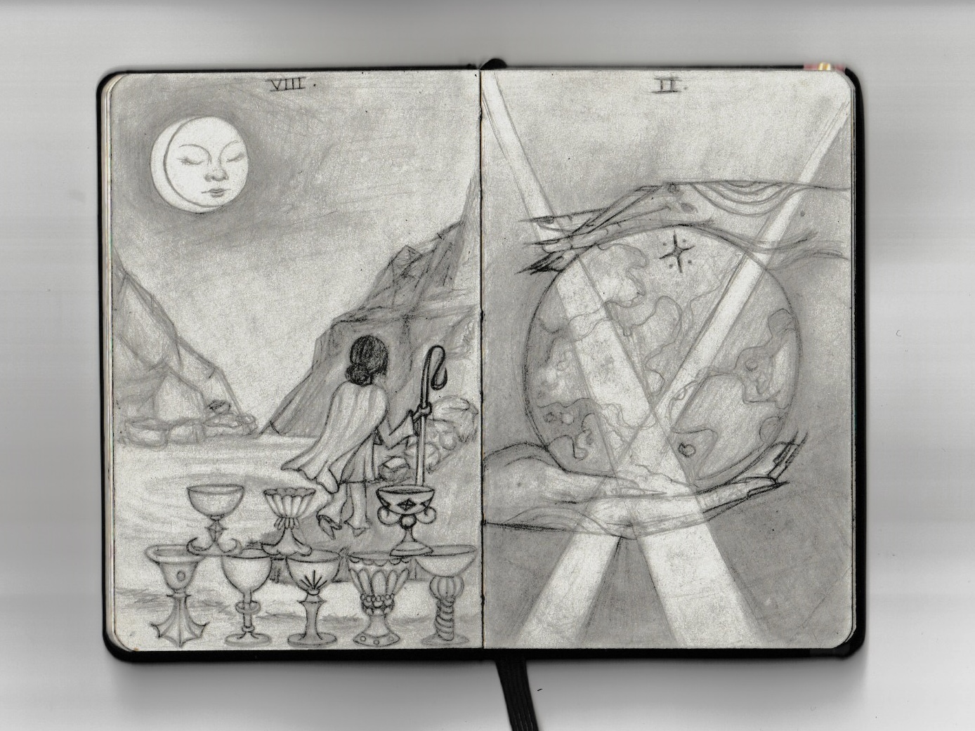 VIII of cups / II of wands