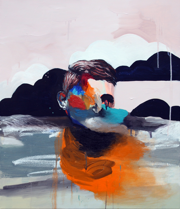 Pink sky, acrylic and oil on canvas, 80/60 cm