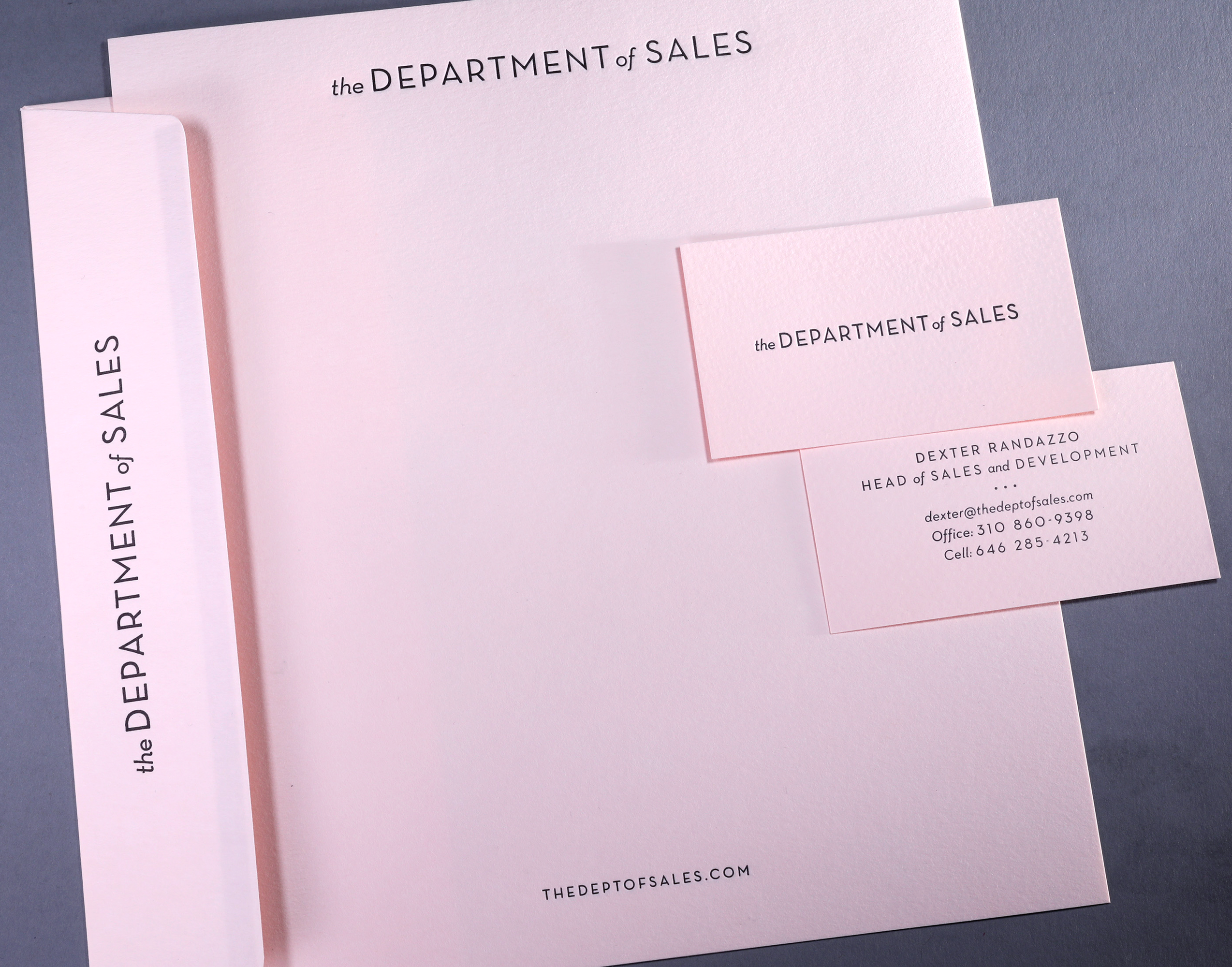 LETTERPRESSThe Department of Sales stationery set