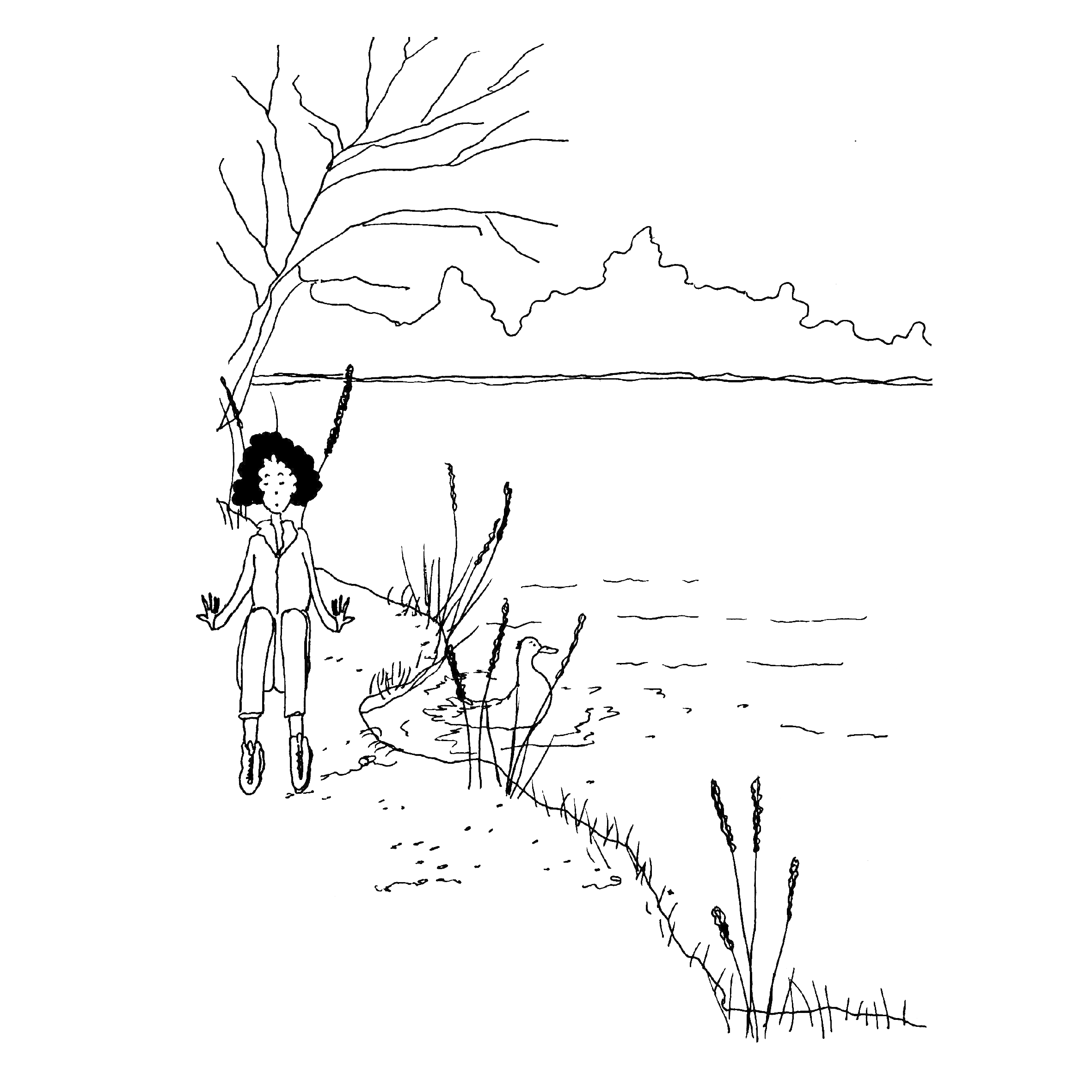"Finally we are able to go for a walk again, more than 200 meters far. And finally I am reaching the forest and lake. Feelin’ grateful."