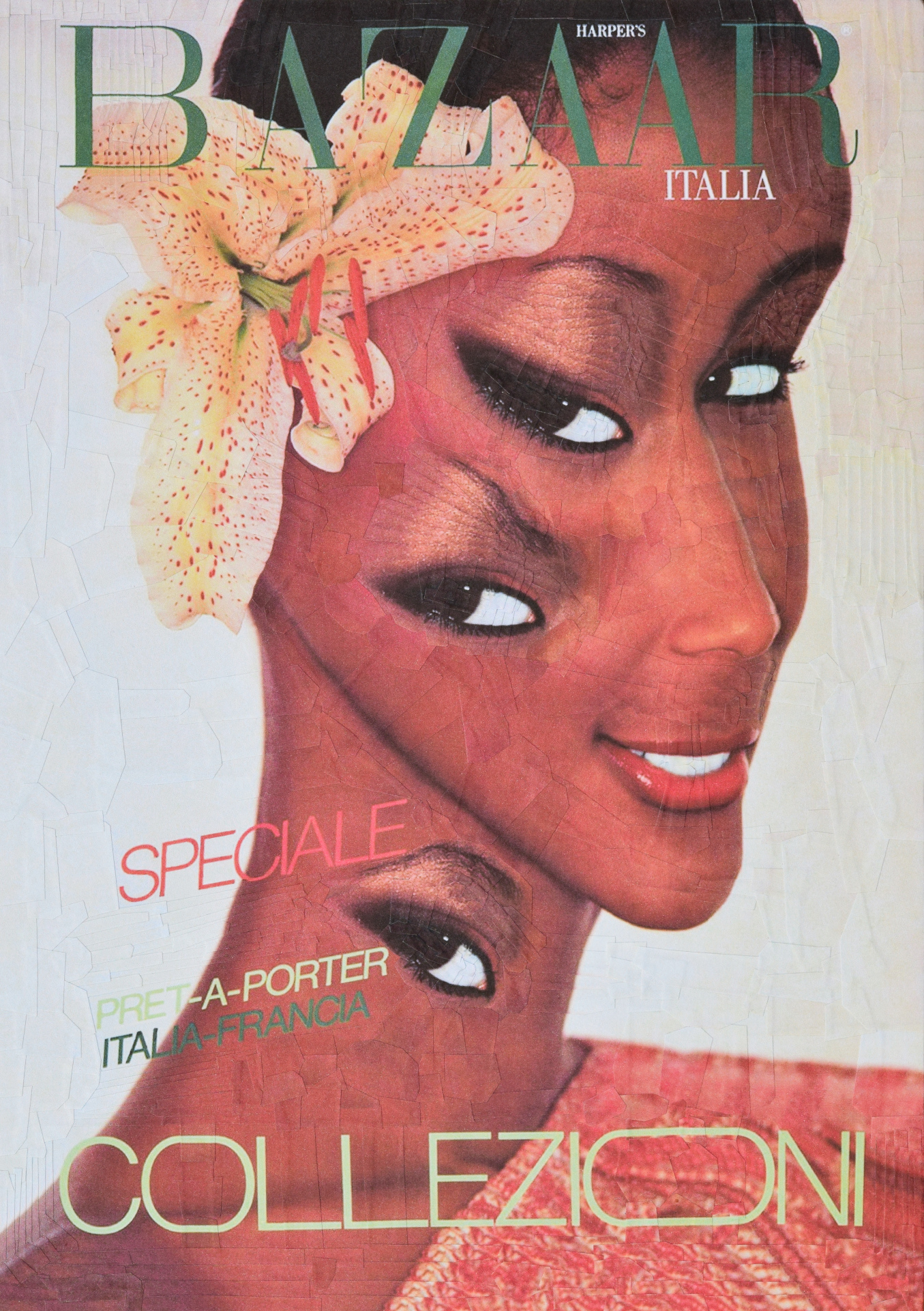 Harper’s Bazaar Italia August 1980 Beverly Johnson by Mike Reinhard Homage, 2017, 8.2 x 11.6 inches