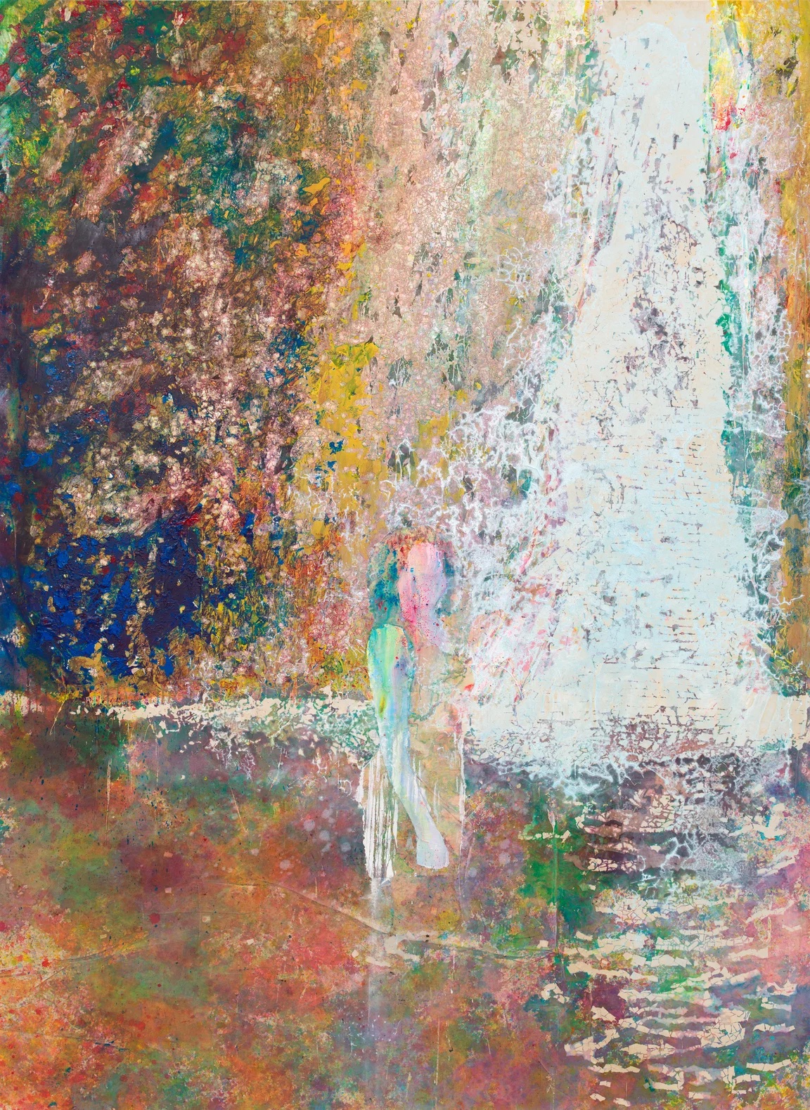 Manman'dlo, 2022, Acrylic and oil on canvas, 281 x 206 cm