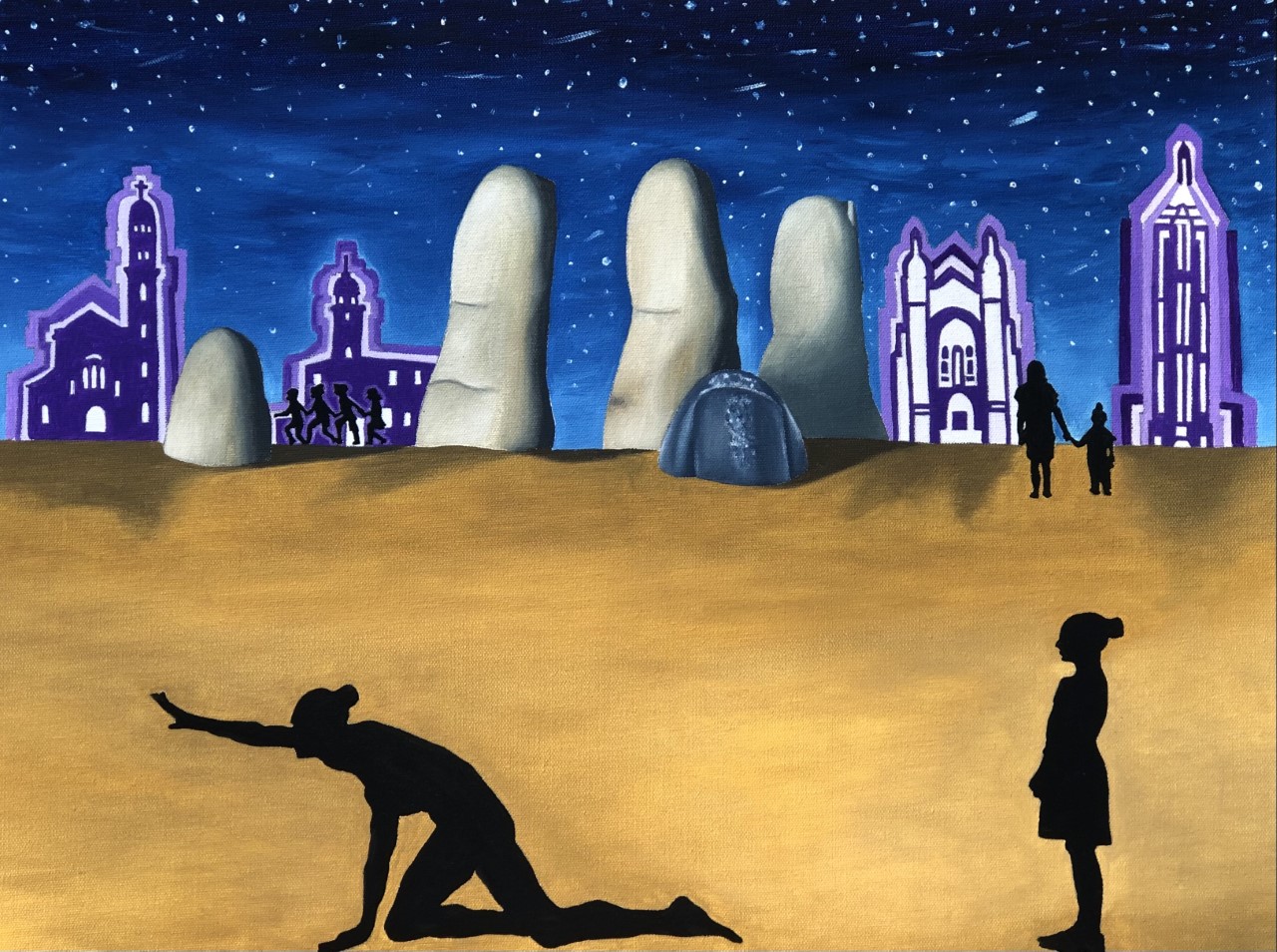 Melissa Sagaseta, The Space In-Between, 18x24 inches, ART-202: Intermediate Painting